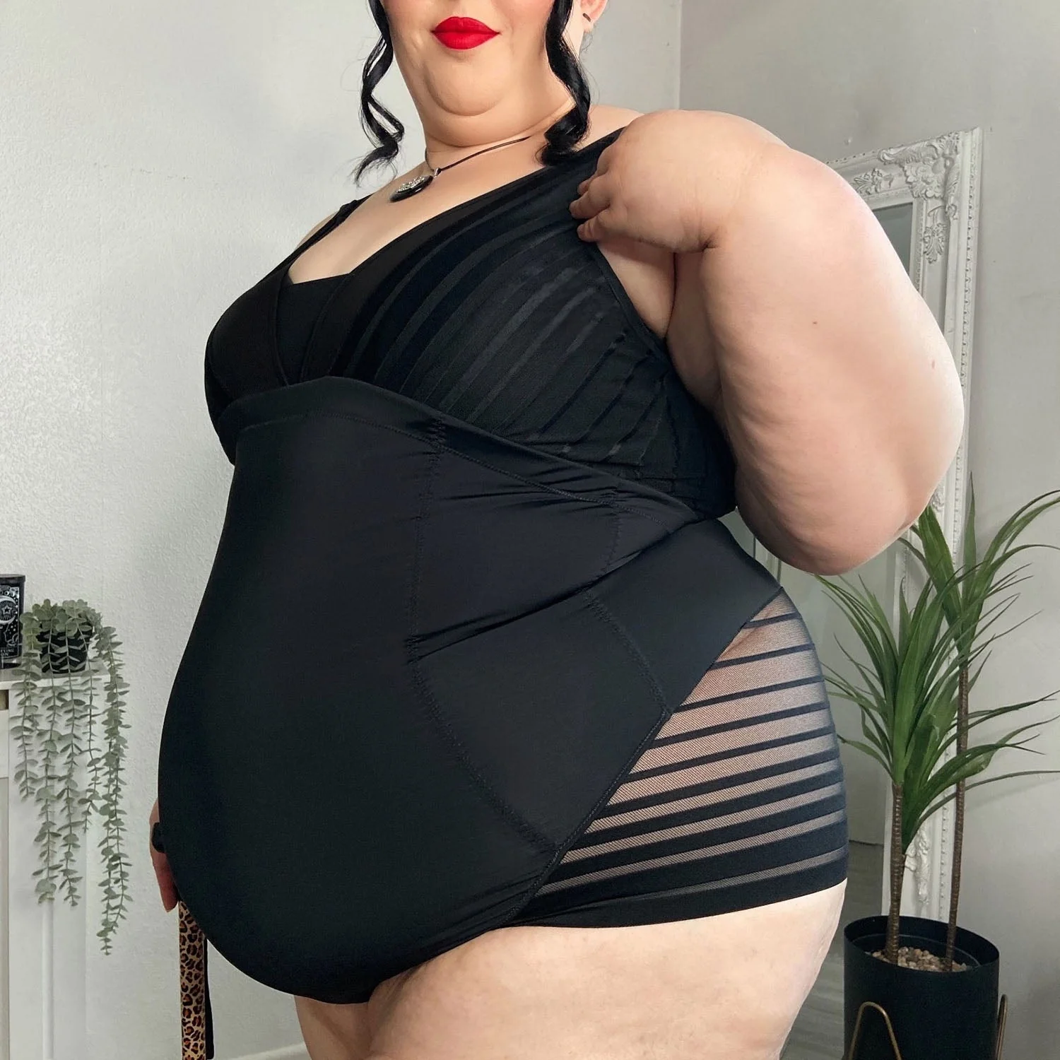 Smoothwear Open Bust Bodysuit - Black - Image 7