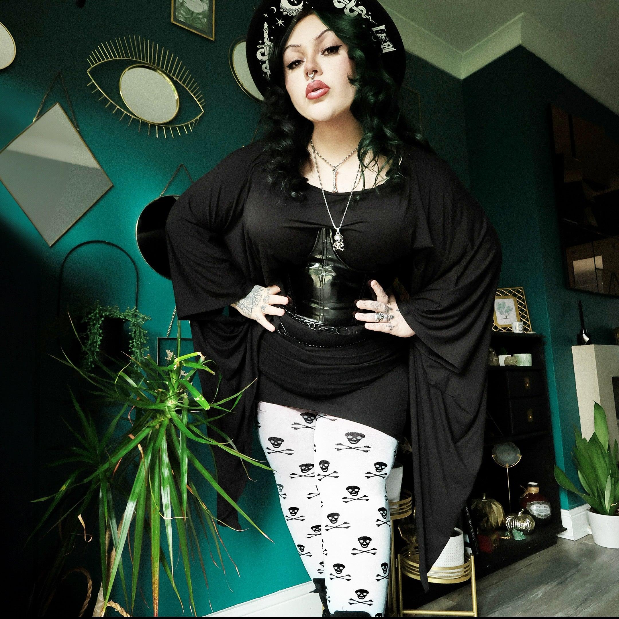 Opaque Tights Skullz - Snow White - Image 15