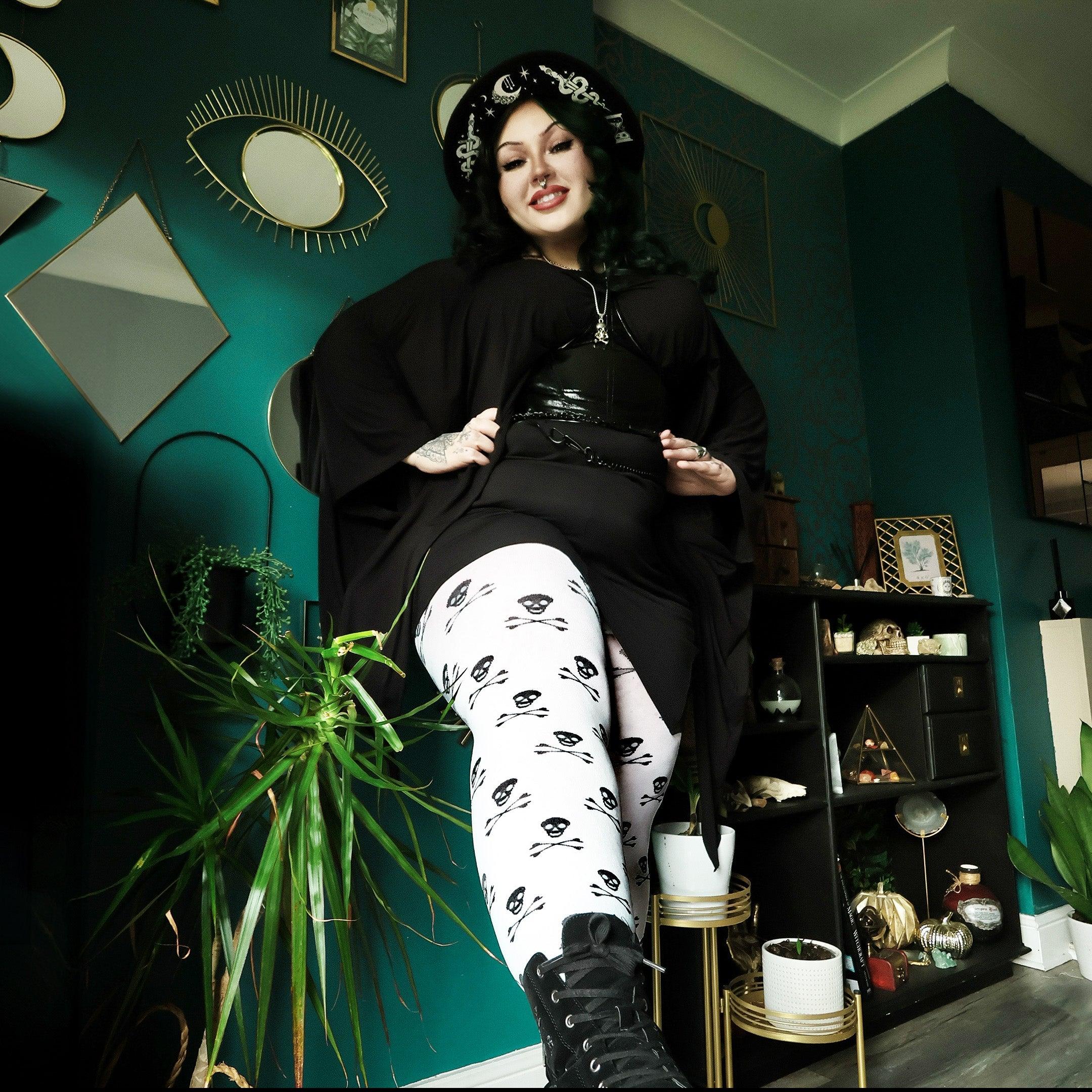 Opaque Tights Skullz - Snow White - Image 9