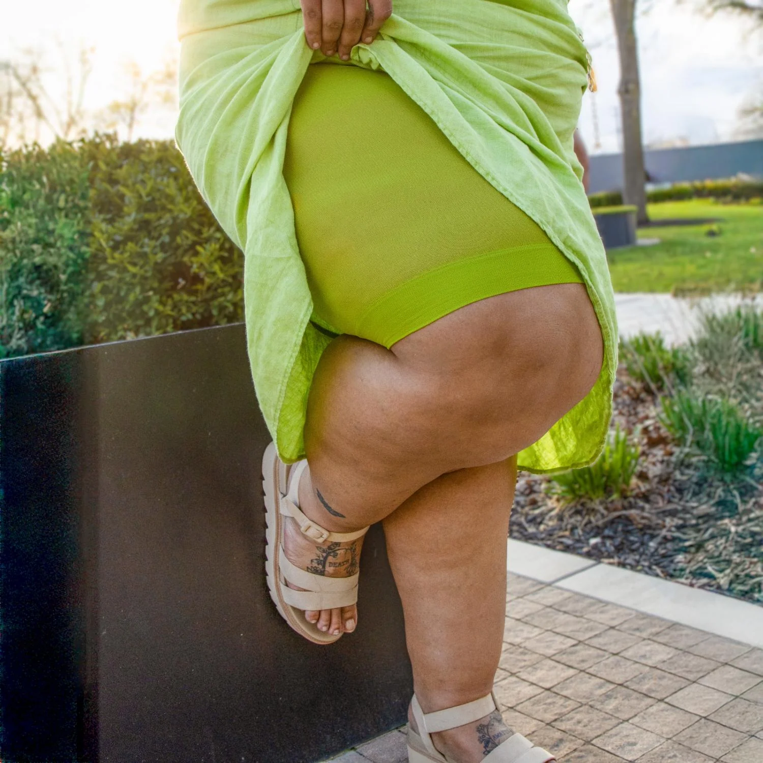 Stay Cool Chub Rub Shorts - Lima Bean Green - Image 5