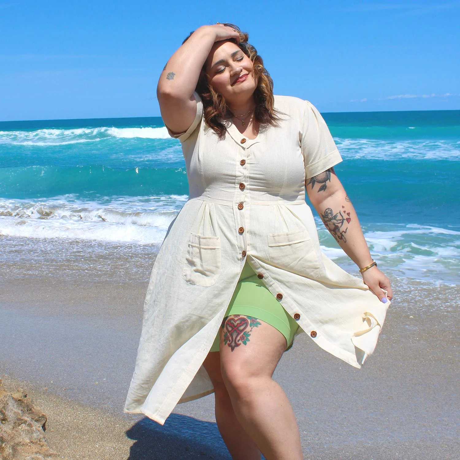 Stay Cool Chub Rub Shorts - Matcha - Image 2