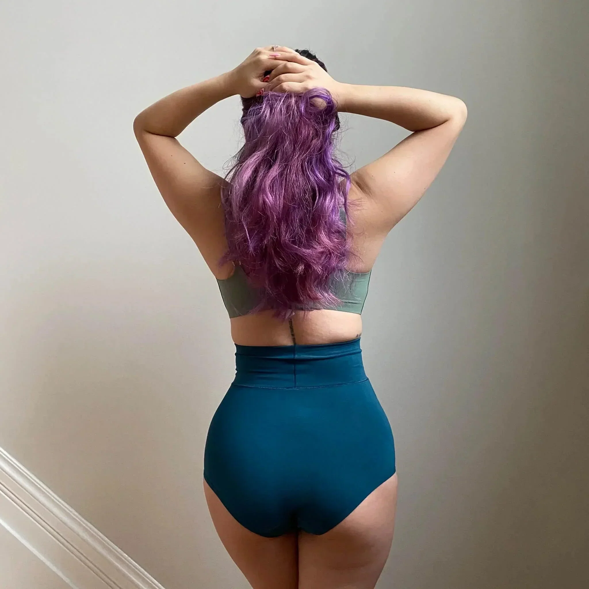 Organic Cotton Super High Waist Knickers - Aurora - Image 3