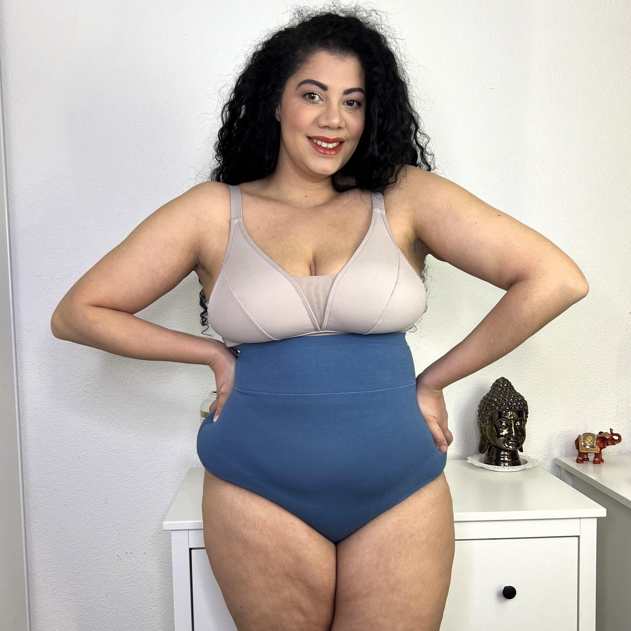 Organic Cotton Super High Waist Knickers - Denim - Image 6
