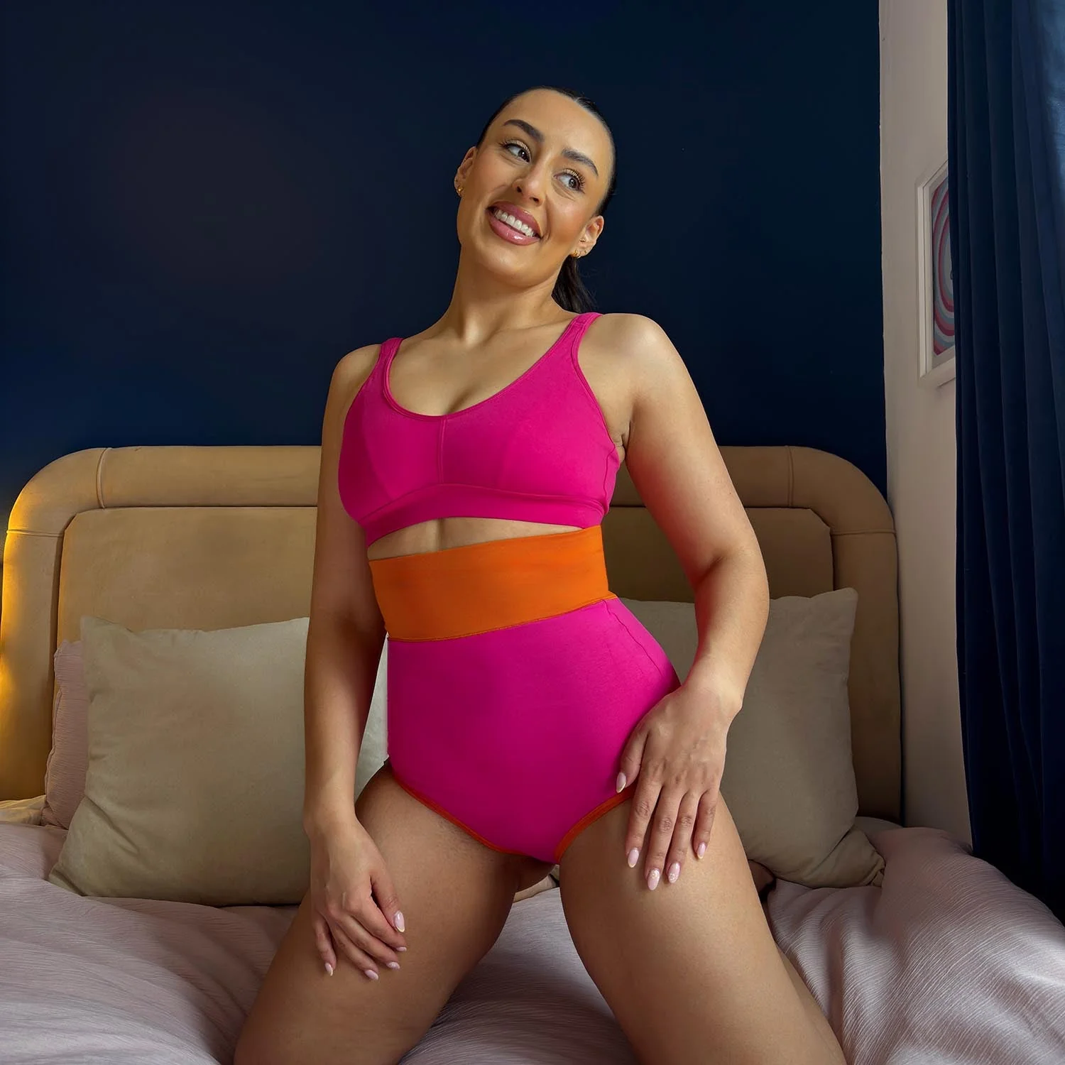Organic Cotton Super High Waist Duo Knickers - Barbara & Papaya - Image 9