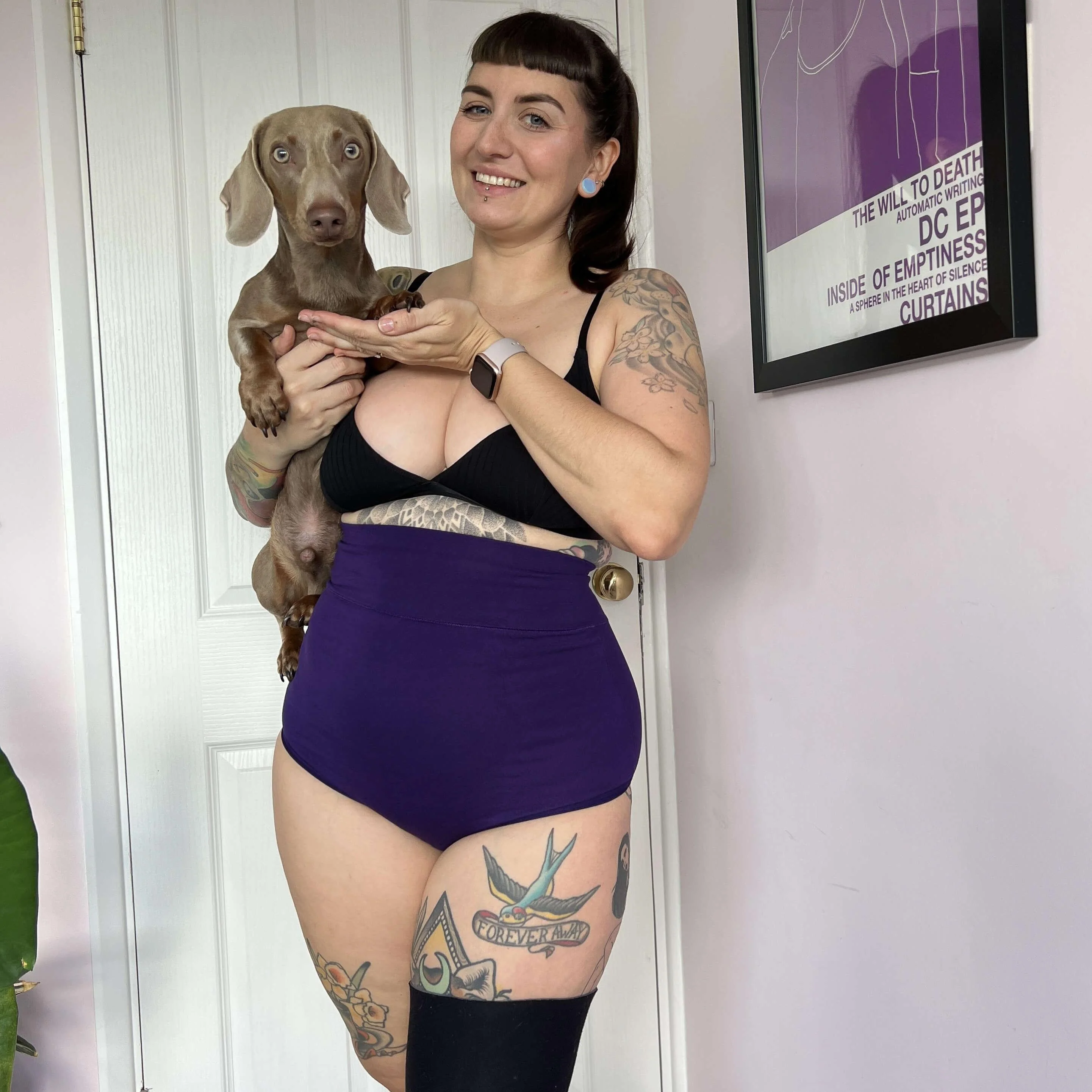 Organic Cotton Super High Waist Knickers - Suffragette Purple - Image 6