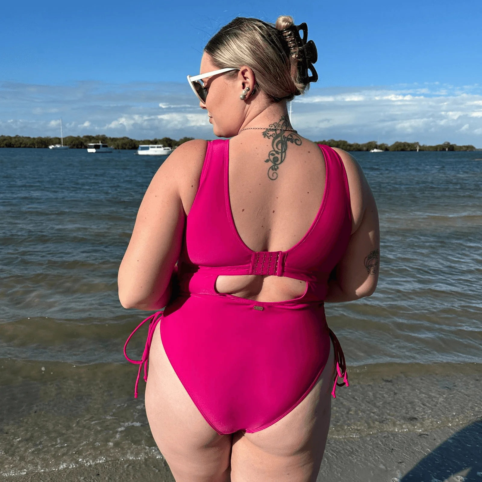 I'll fly with you Swimsuit - Hot Pink - Image 2