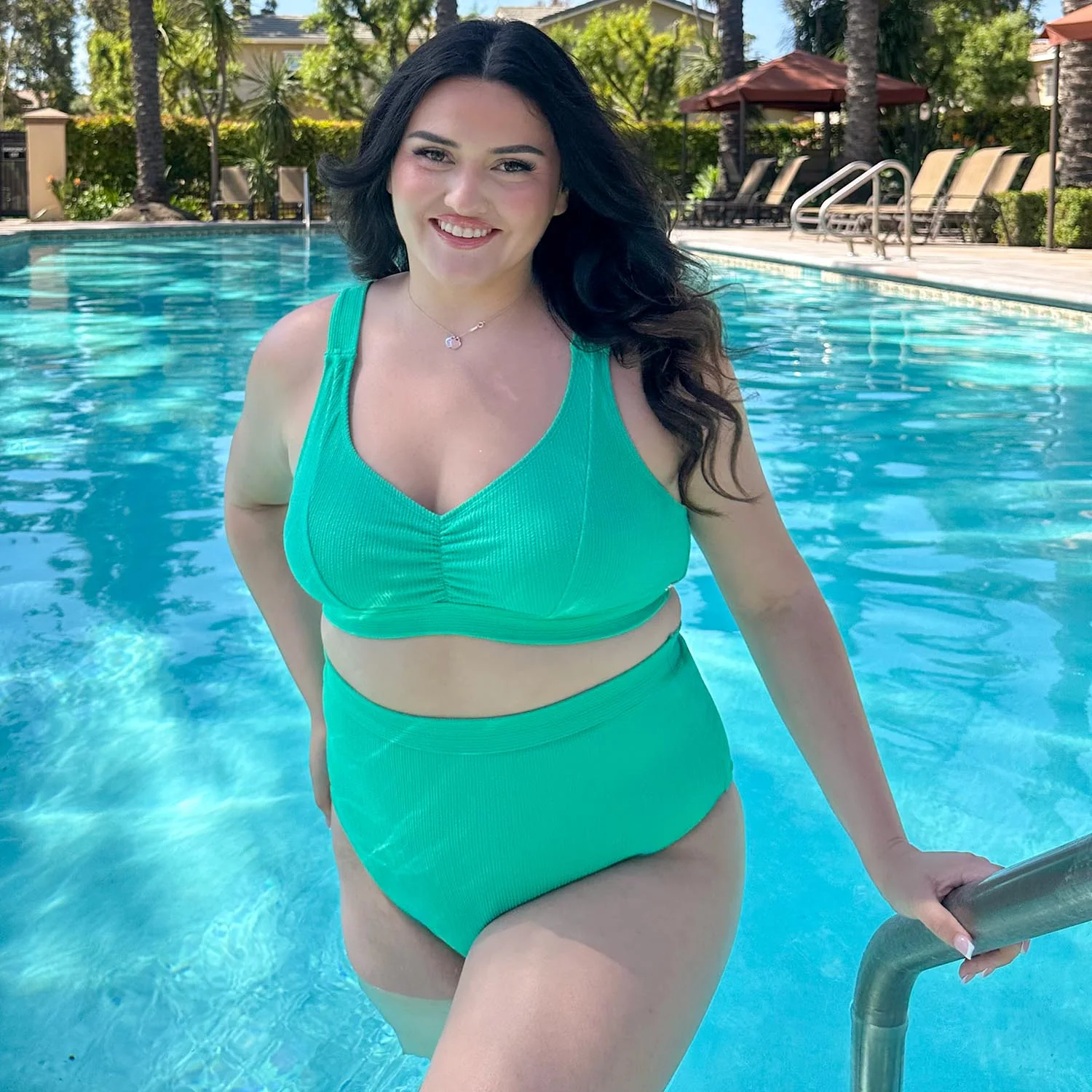 Tidelands Bikini Top - Mint - Image 6