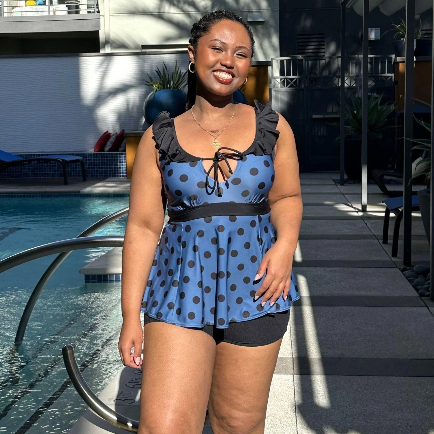 Beam Me Up Tankini Top - Polka - Image 3