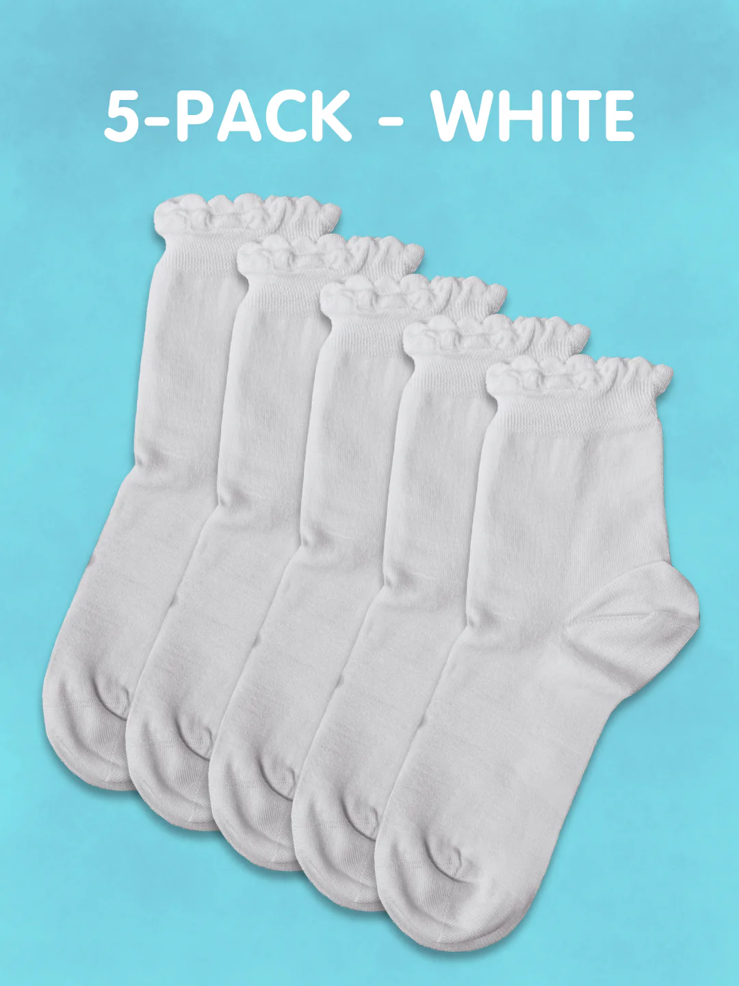 Ultimate Bamboo Ankle Socks - 5 Pairs in White - Image 22