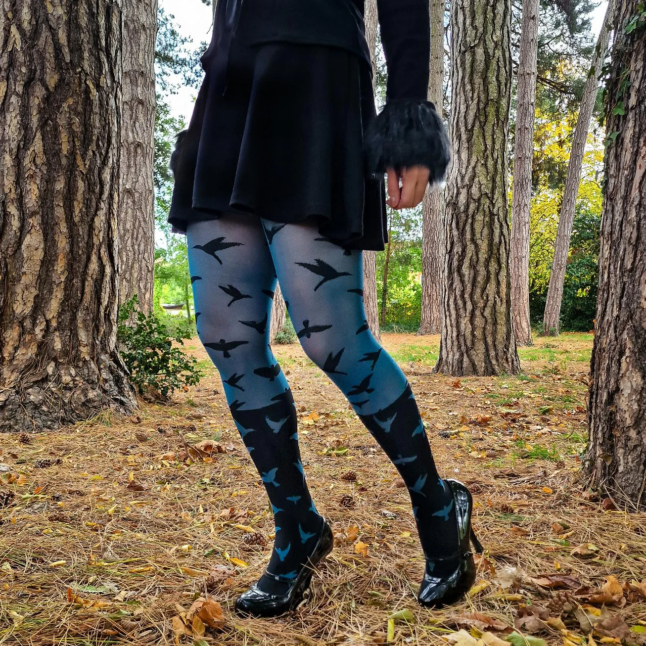 80 Denier Opaque Tights - The Birds