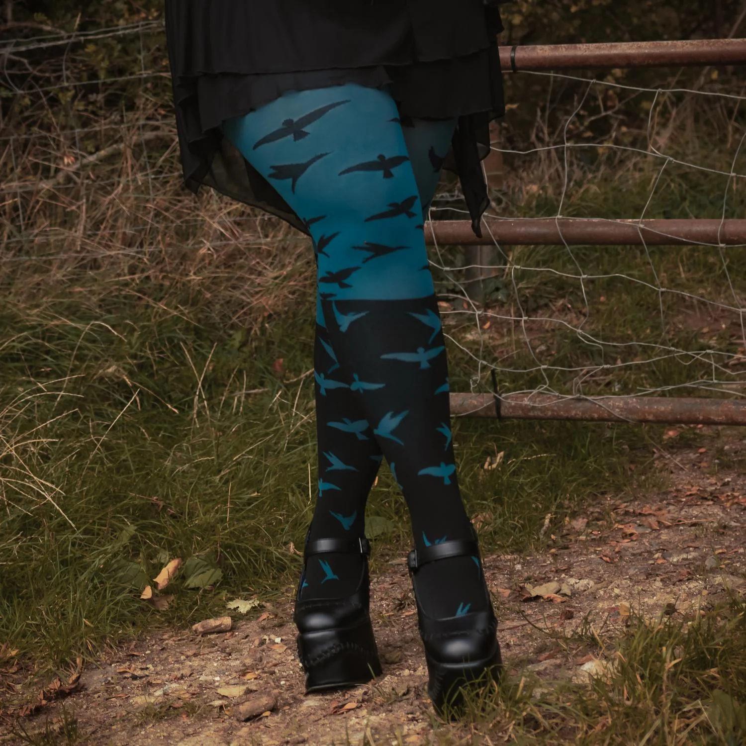 80 Denier Opaque Tights - The Birds - Image 10