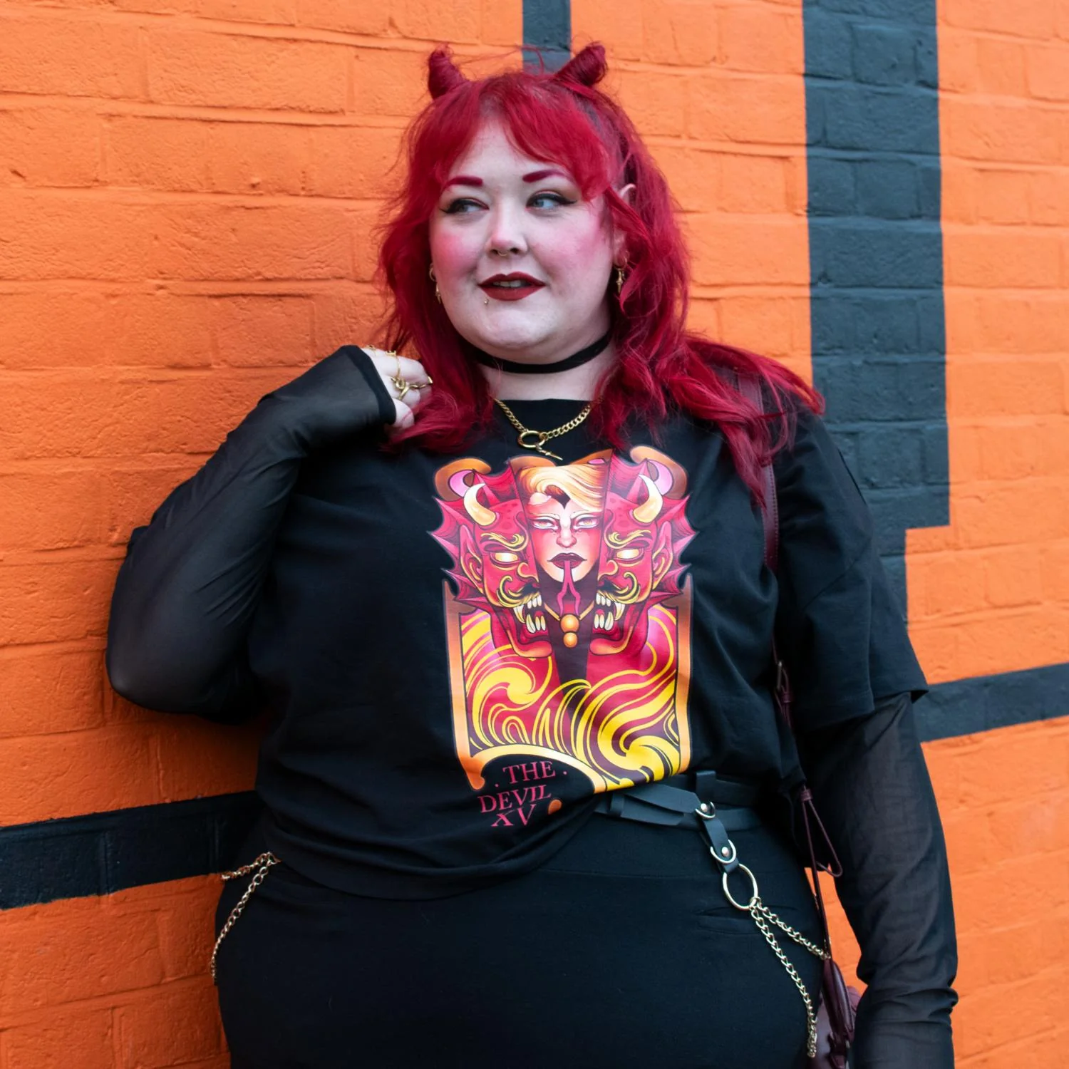 Major Arcana Boxy Tee - XV The Devil - Image 2