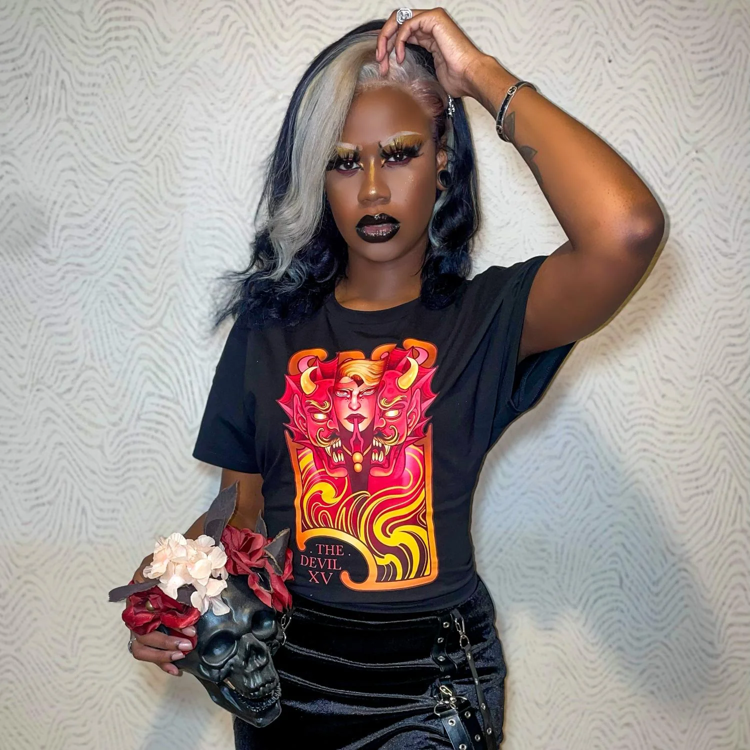 Major Arcana Boxy Tee - XV The Devil - Image 3