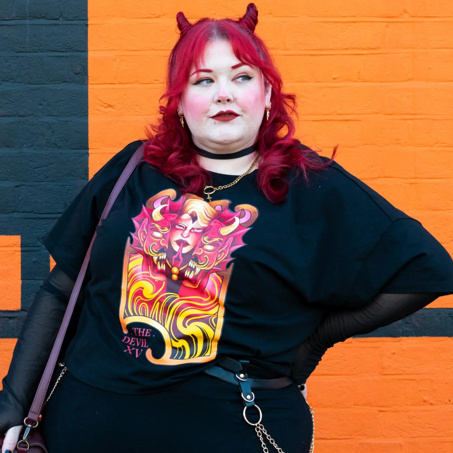 Major Arcana Boxy Tee - XV The Devil - Image 4