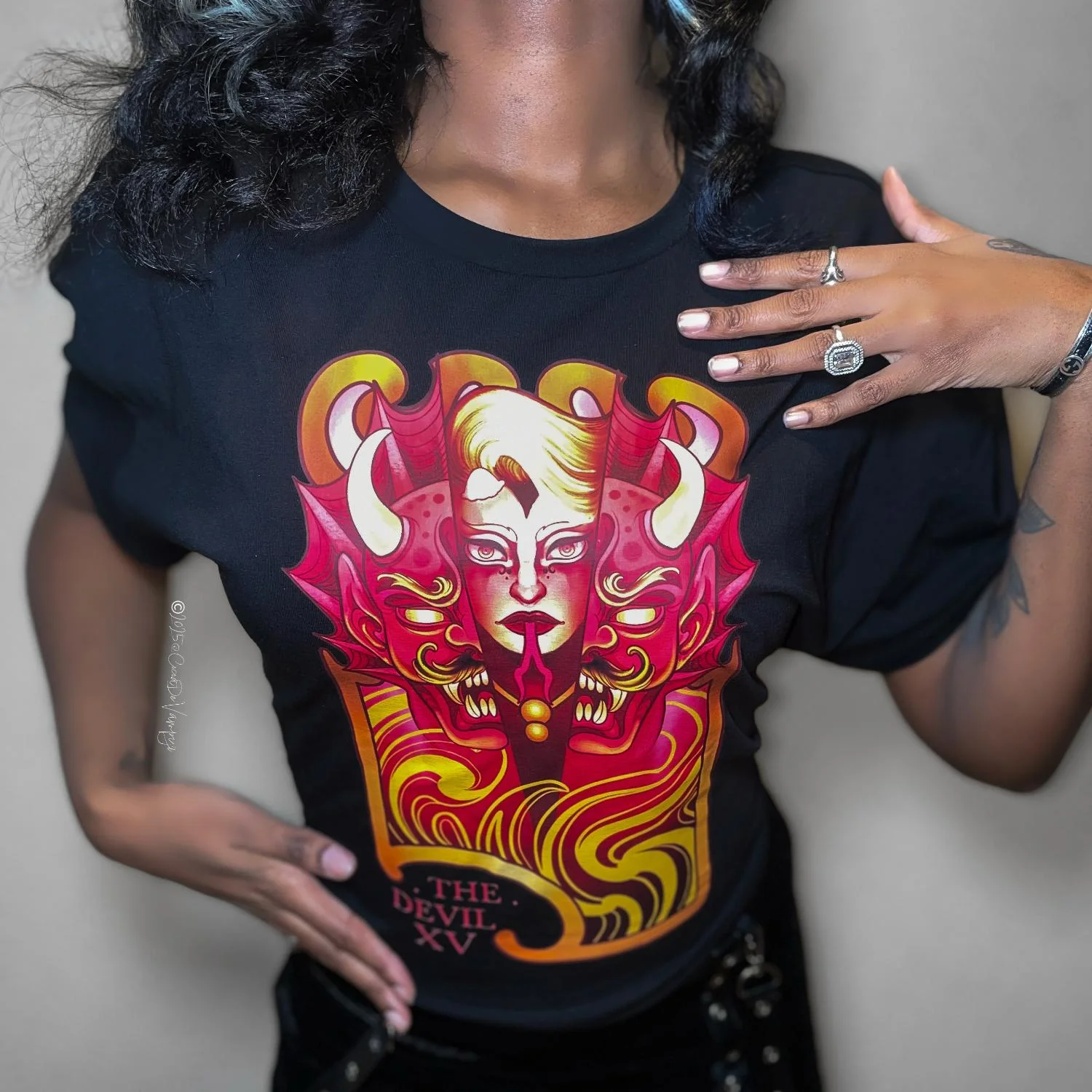 Major Arcana Boxy Tee - XV The Devil - Image 9