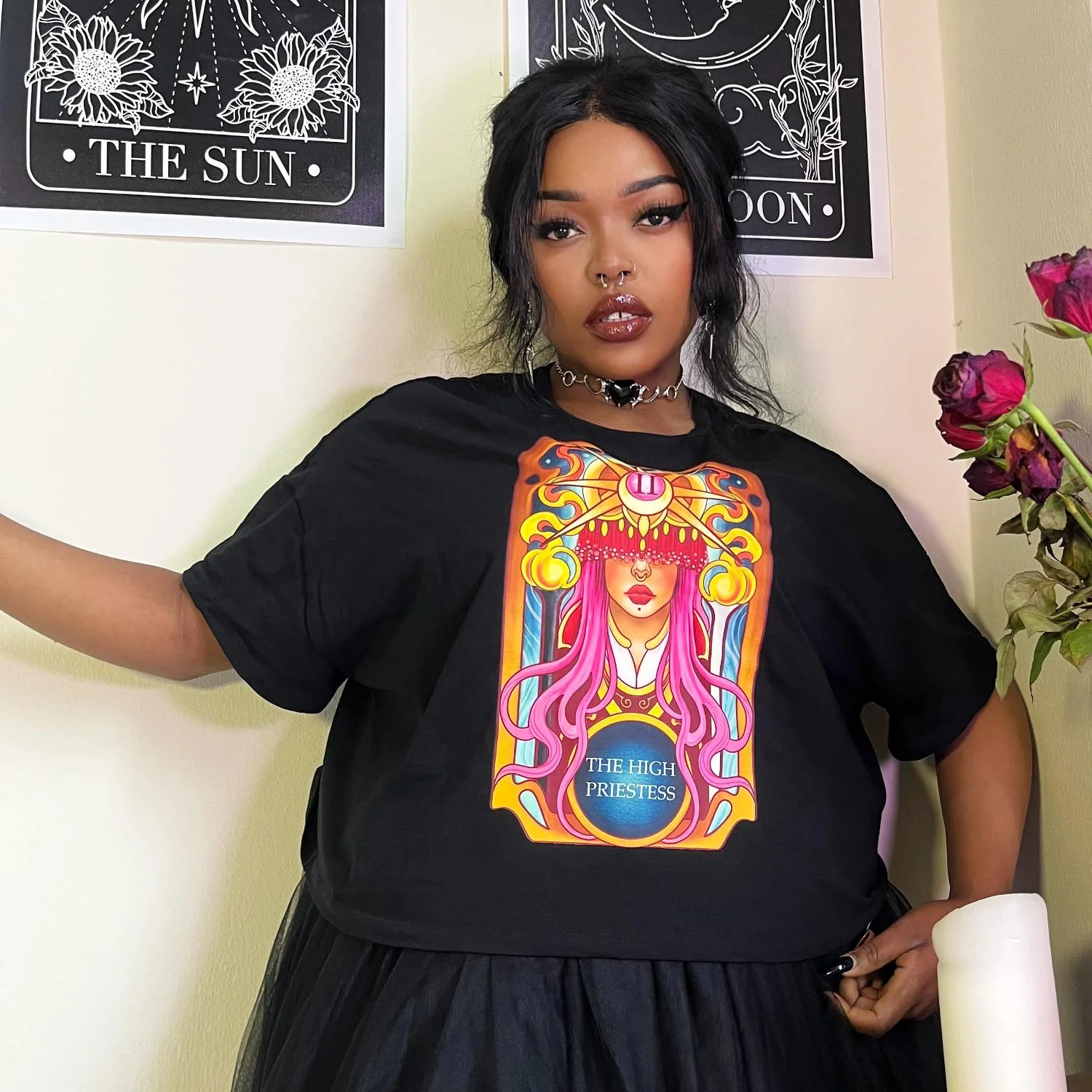 Major Arcana Boxy Tee - II The High Priestess - Image 14