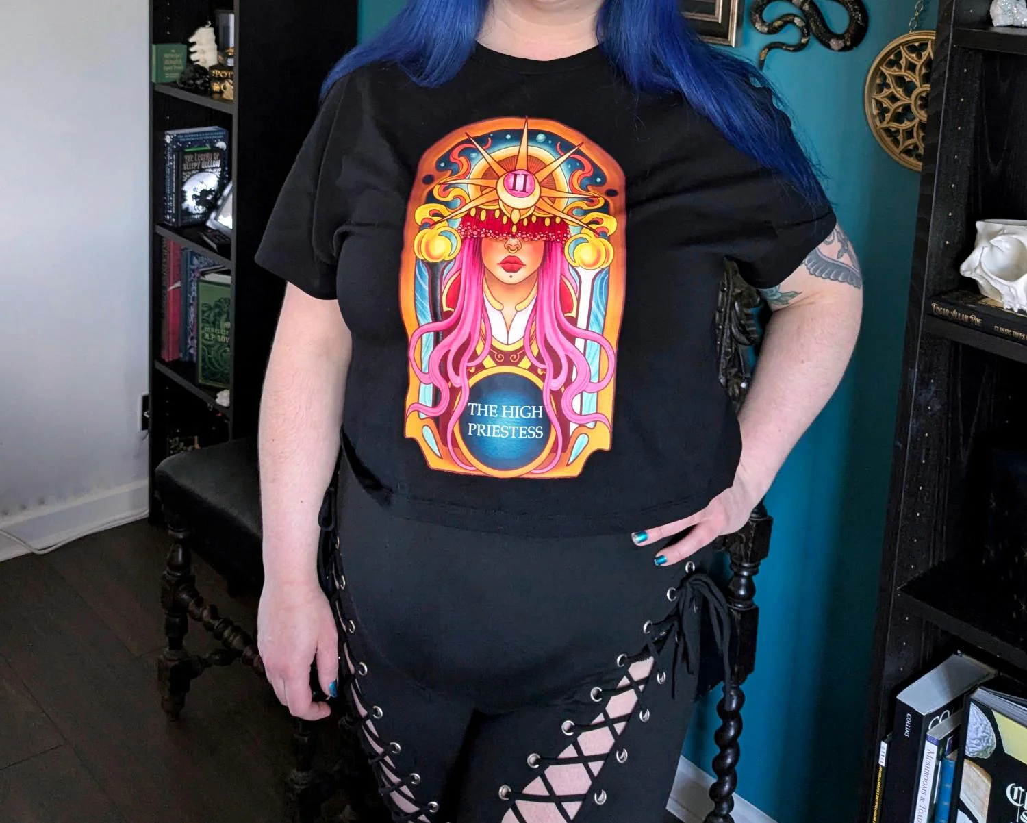 Major Arcana Boxy Tee - II The High Priestess - Image 19