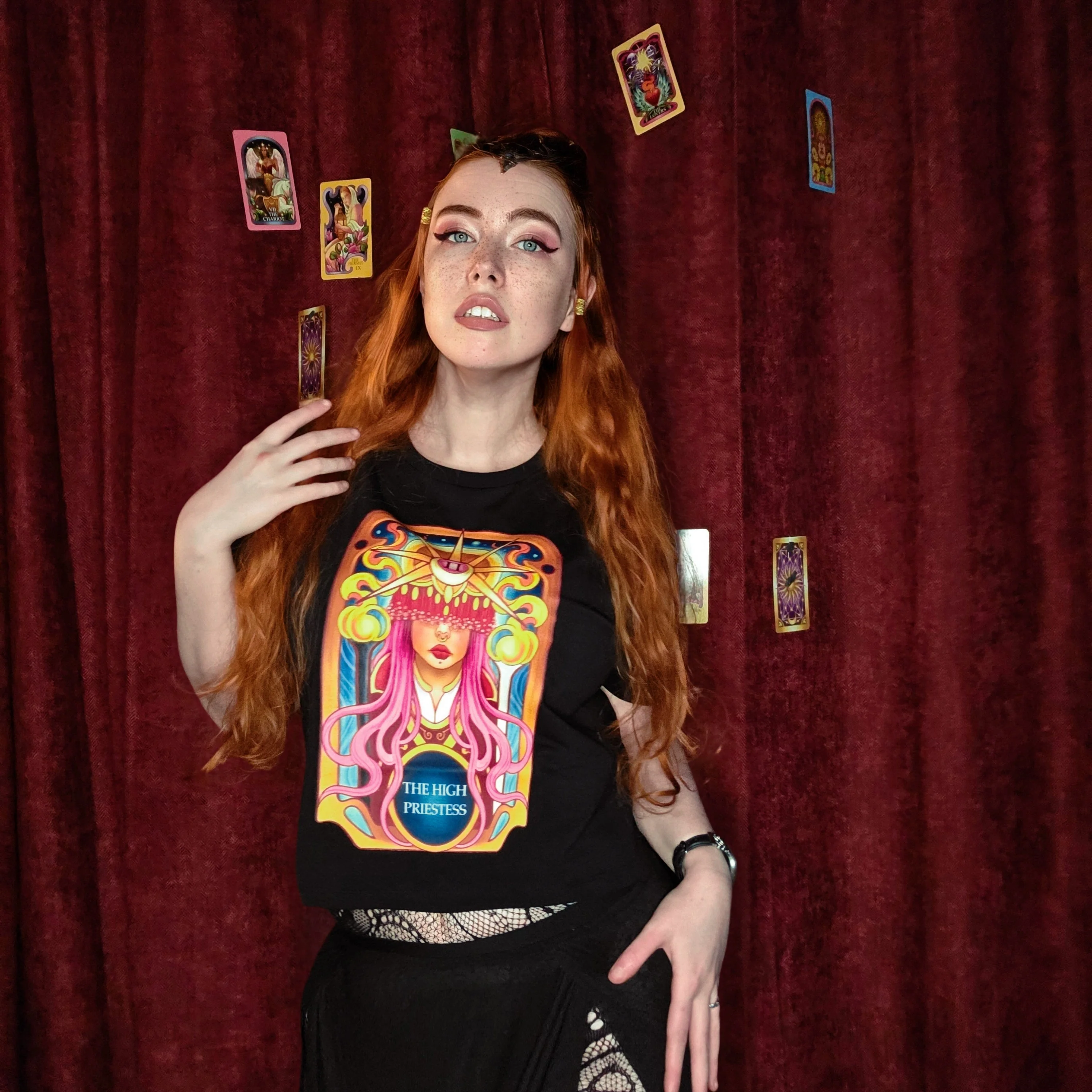 Major Arcana Boxy Tee - II The High Priestess - Image 3