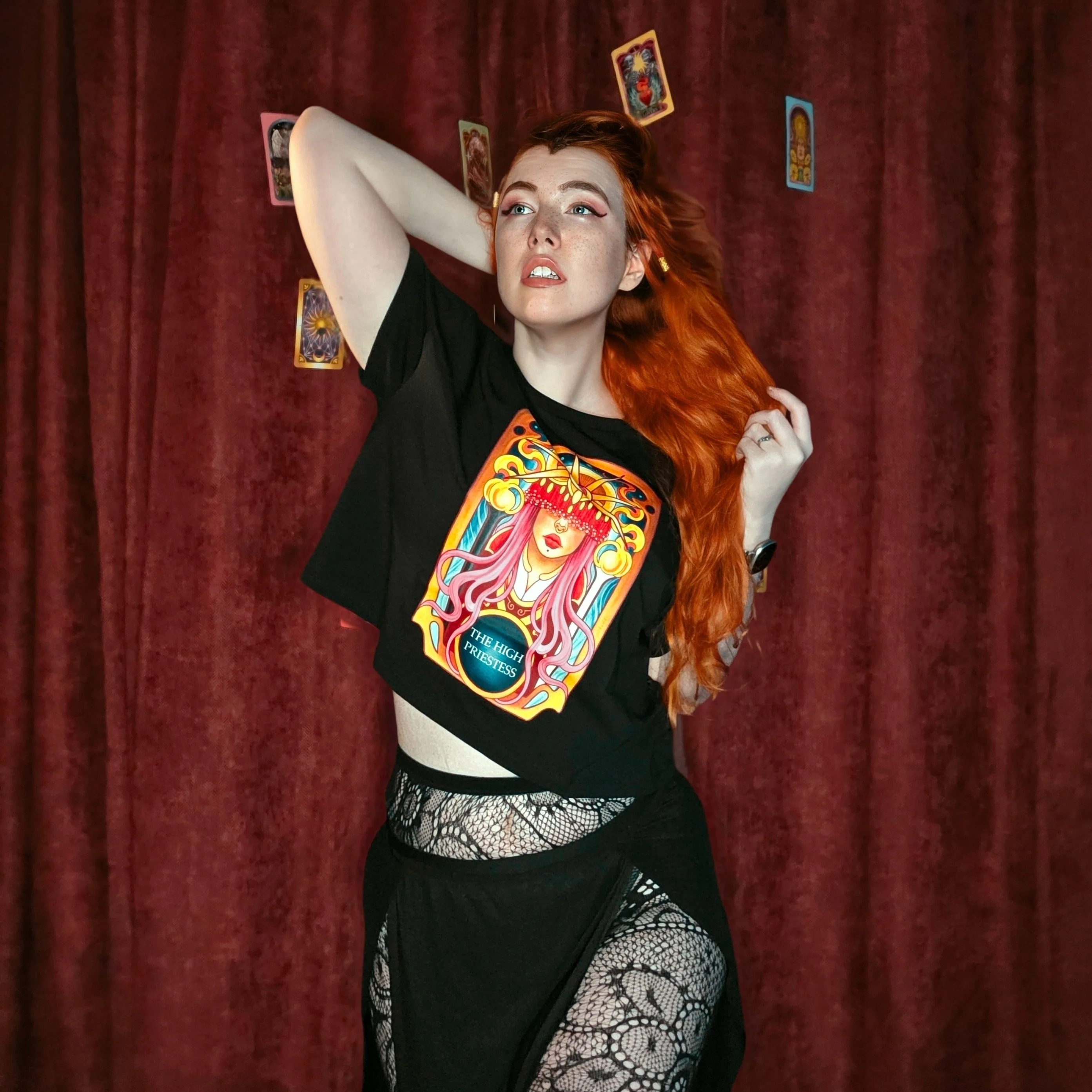 Major Arcana Boxy Tee - II The High Priestess - Image 8