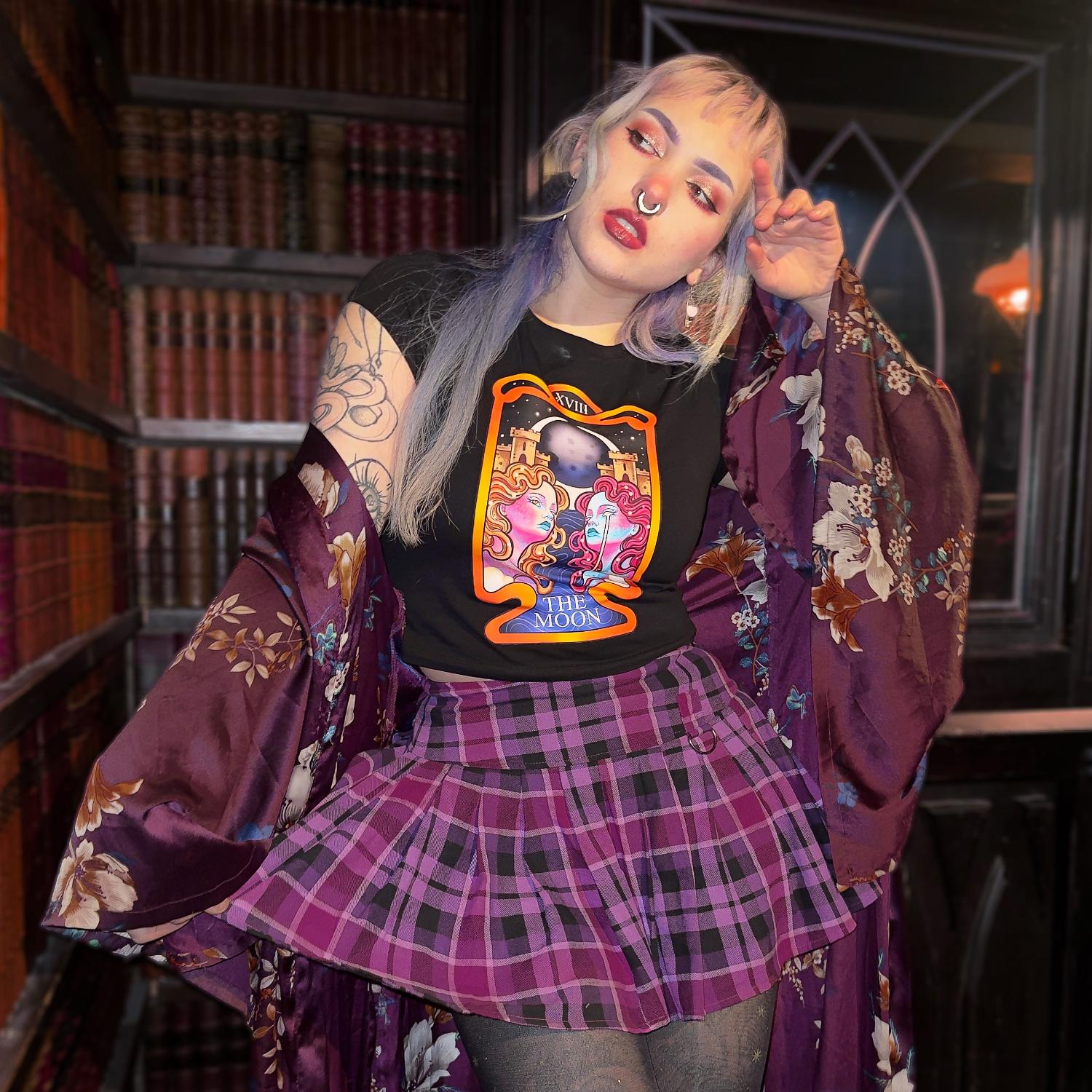 Major Arcana Baby Tee - XVIII The Moon - Image 3