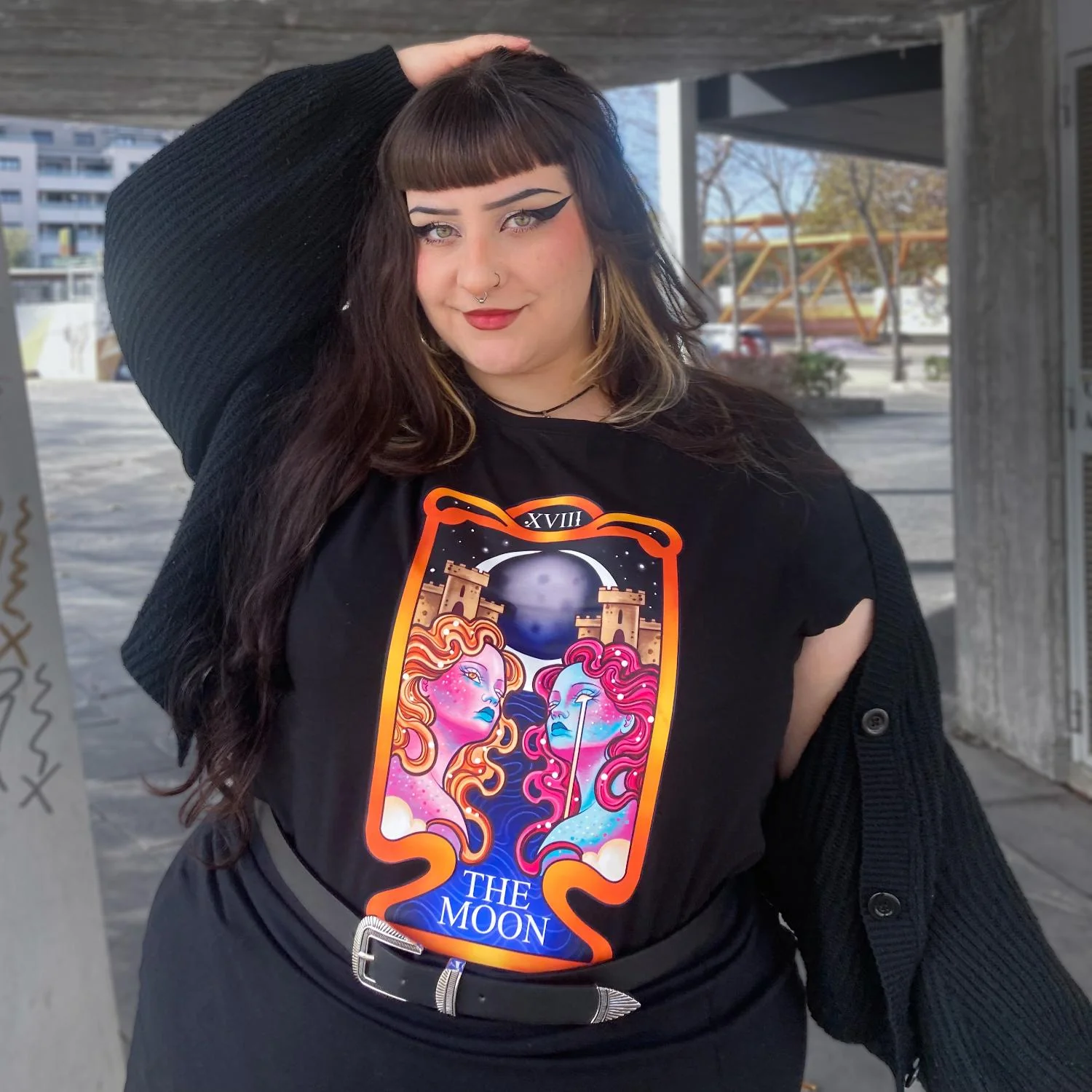Major Arcana Baby Tee - XVIII The Moon - Image 6