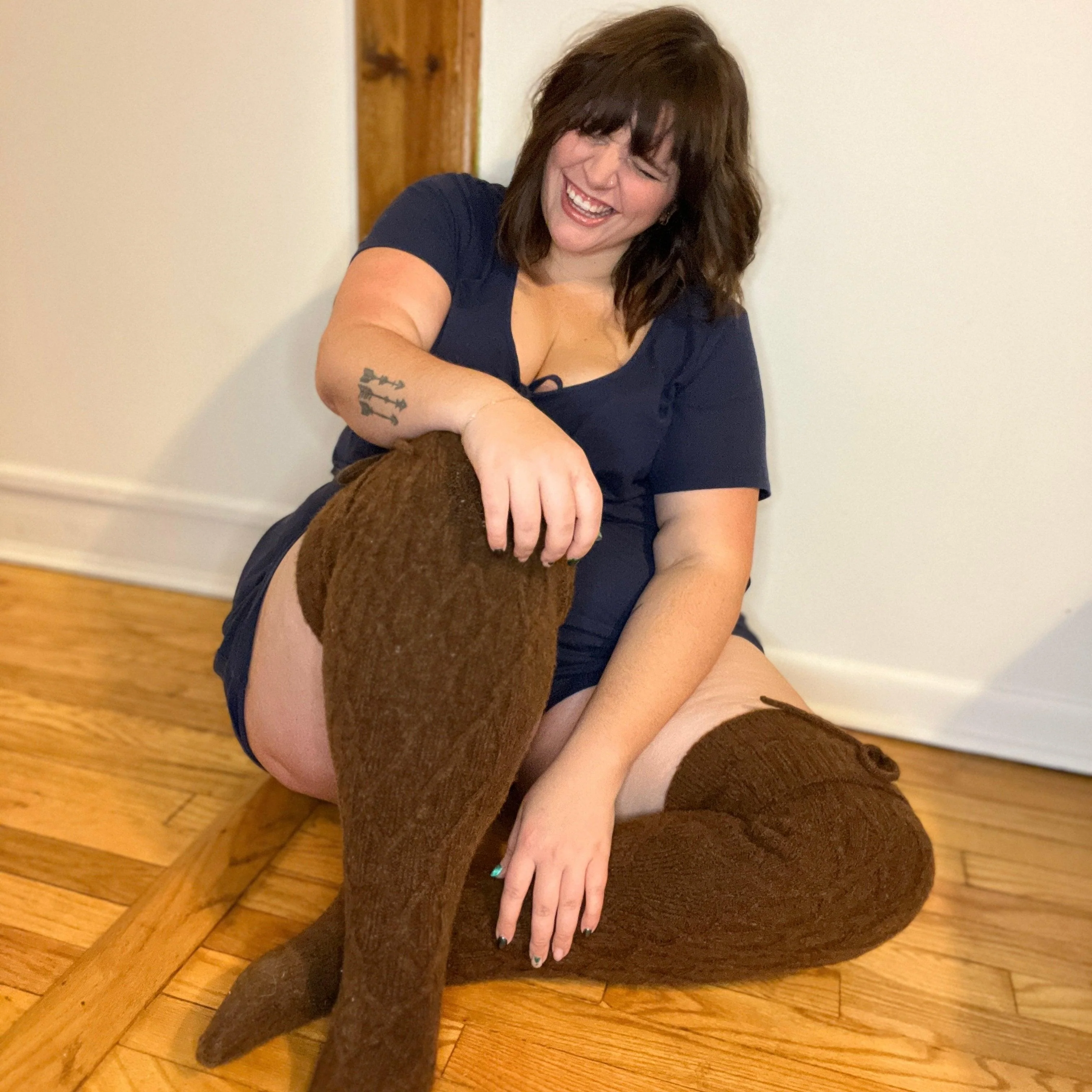 Thigh High Socks - Hot Chocolate - Image 14
