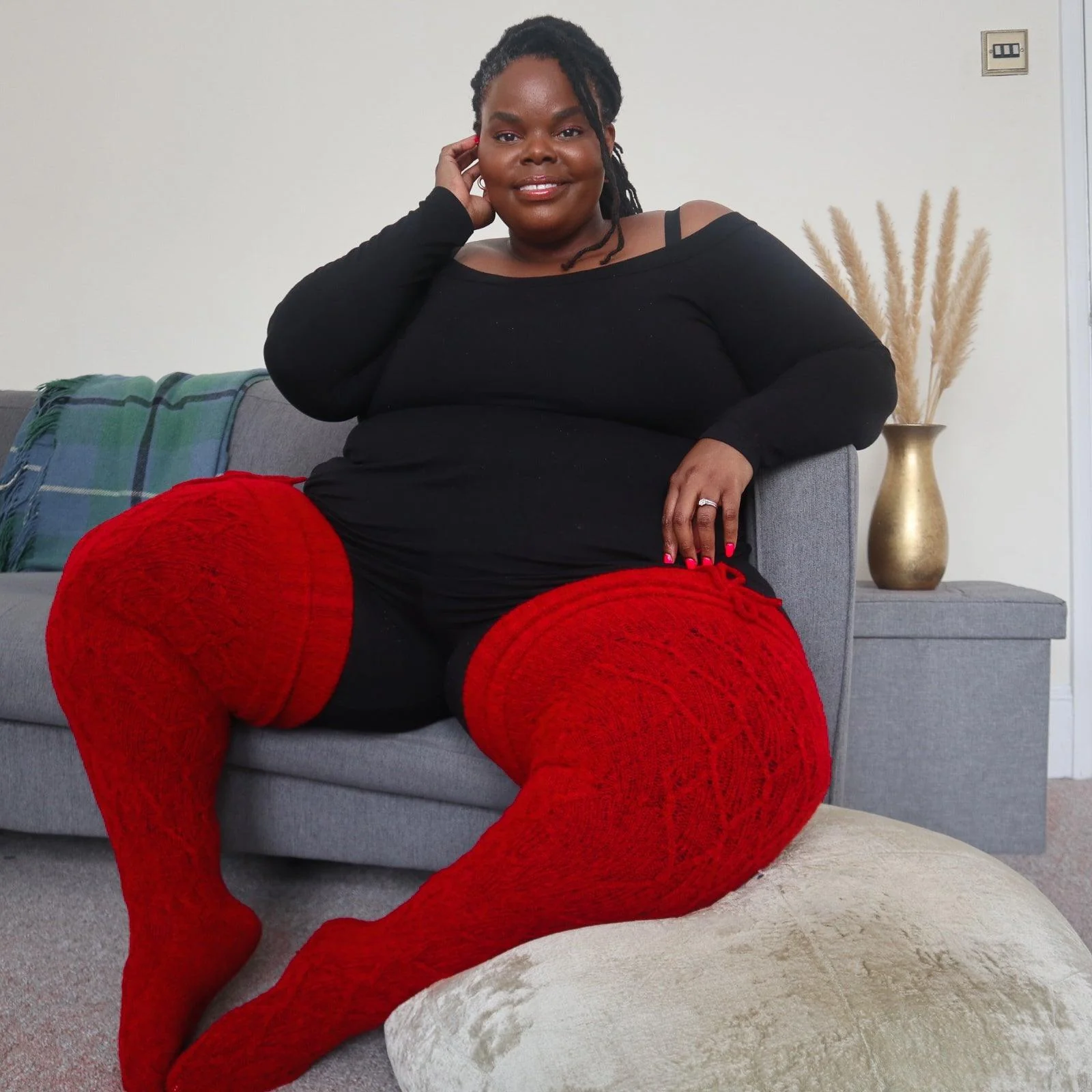 Thigh High Socks - Lobster - Image 11