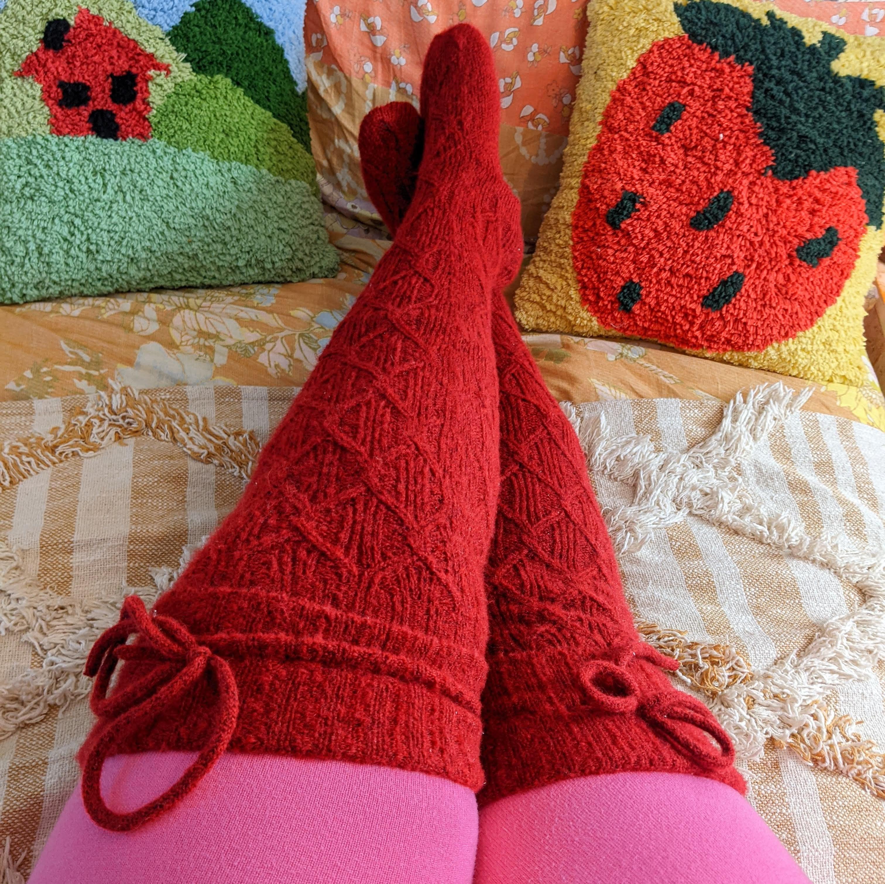 Thigh High Socks - Lobster - Image 13