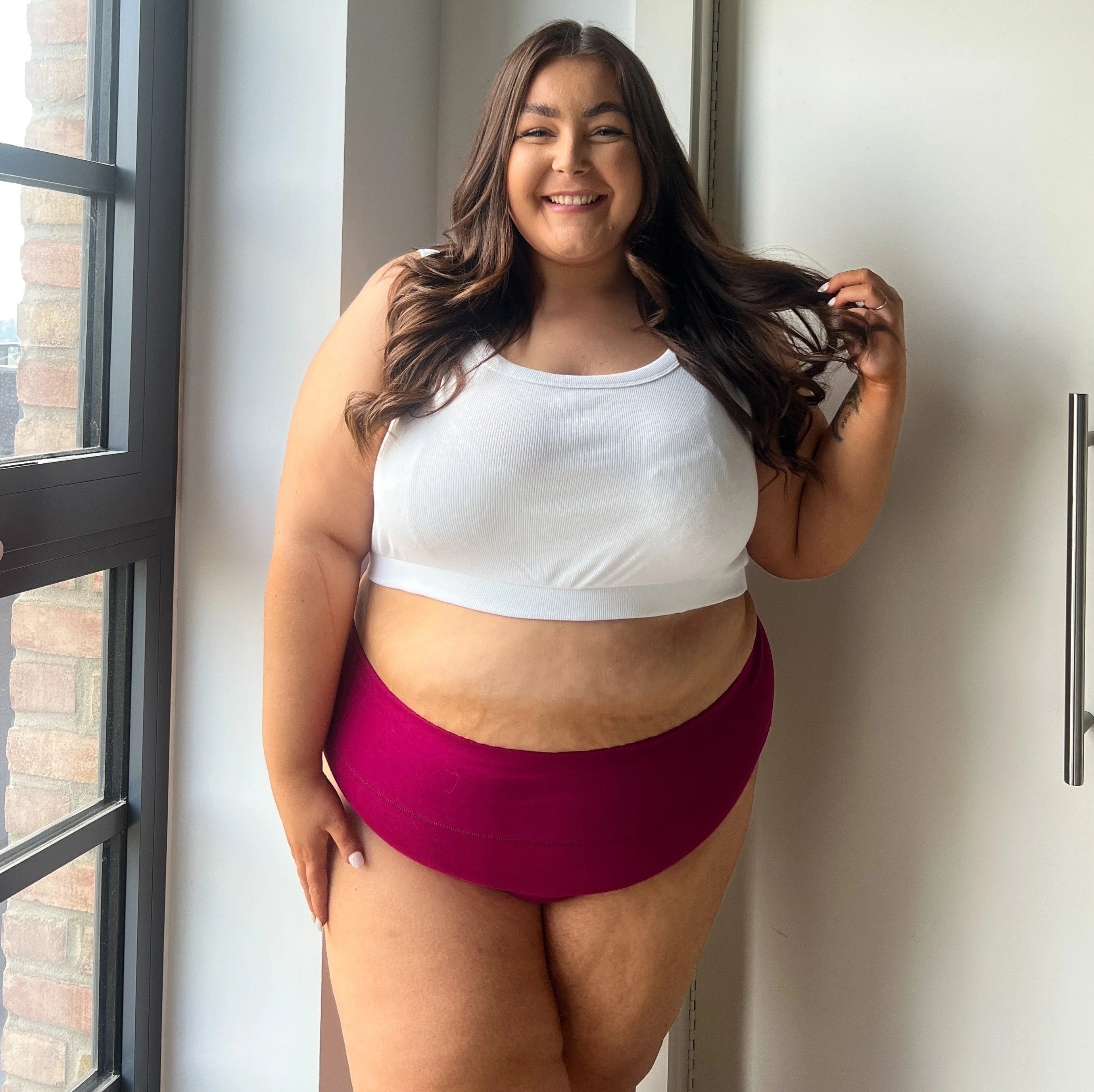 Organic Cotton Thong - Raspberry Pie - Image 2