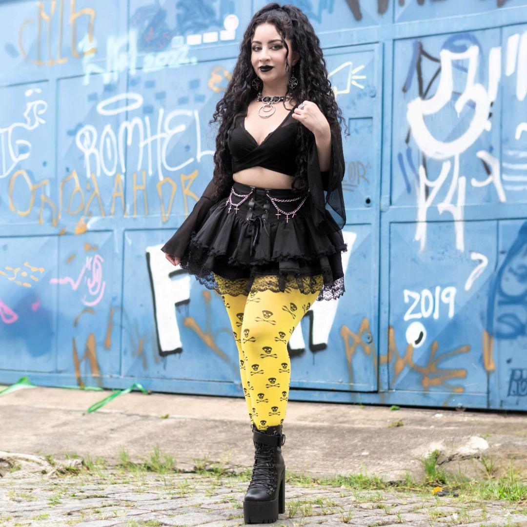 Opaque Tights Skullz - Toxic - Image 5