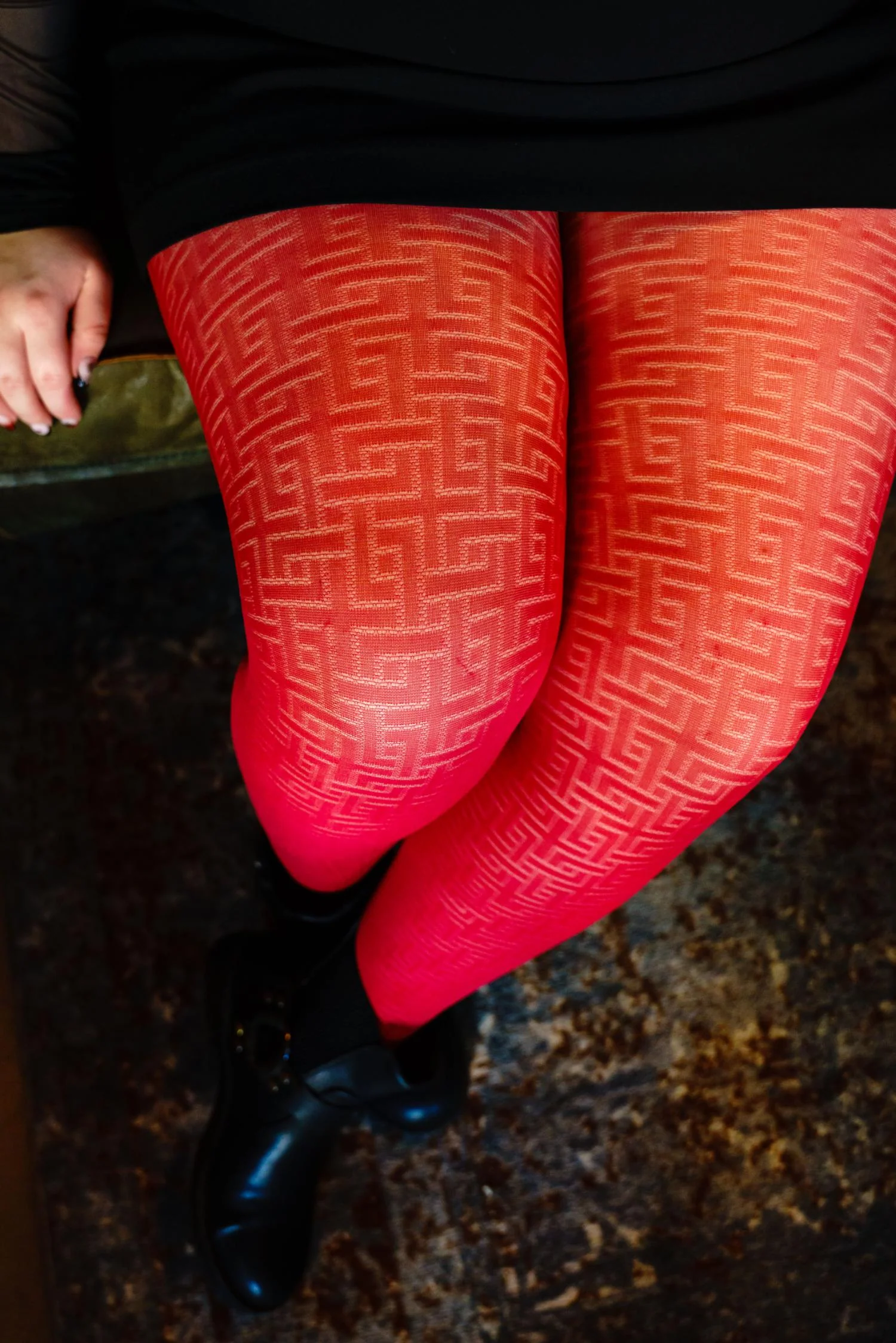 Fishnet Tights - Traditional in Red - Image 5