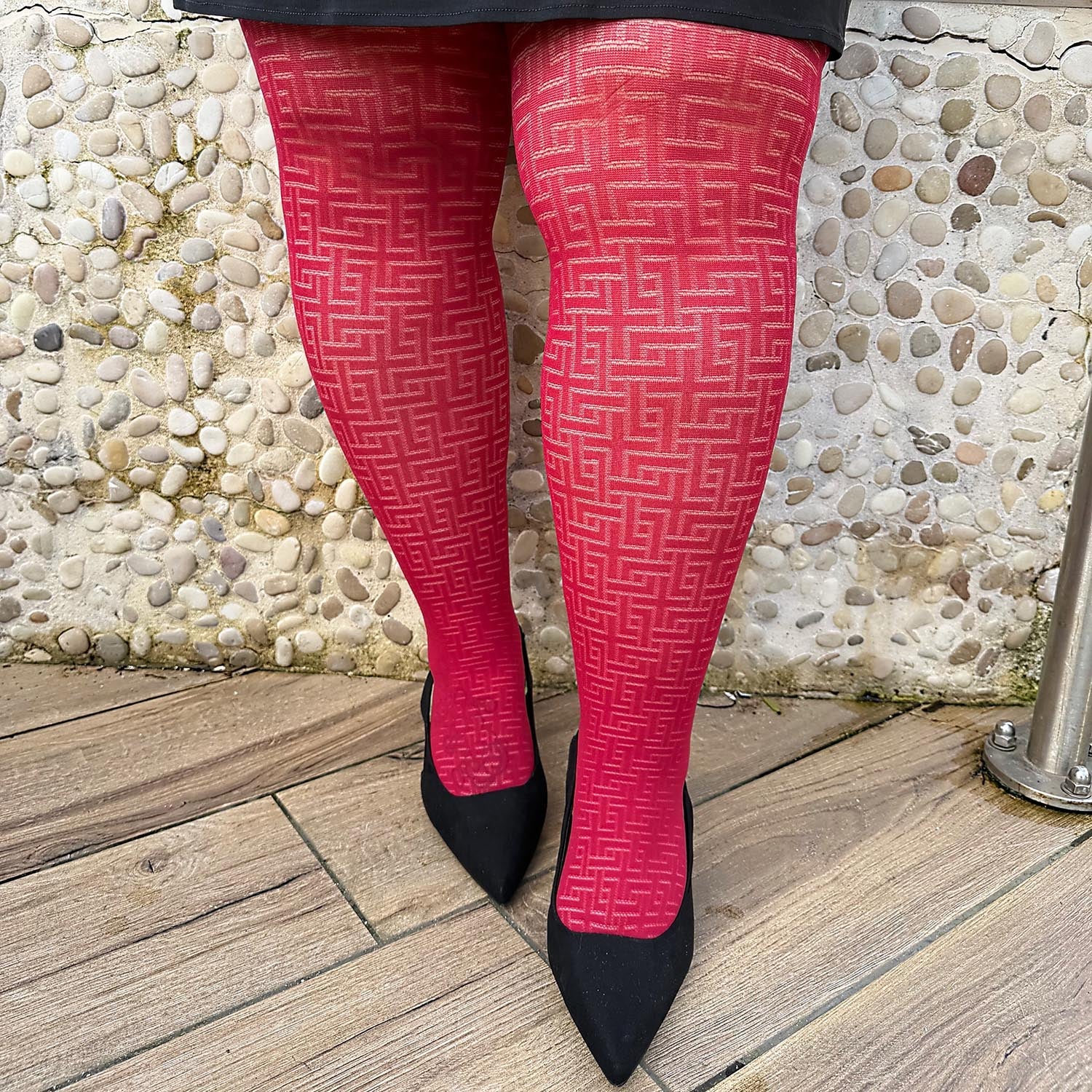 Fishnet Tights - Traditional in Red - Image 7