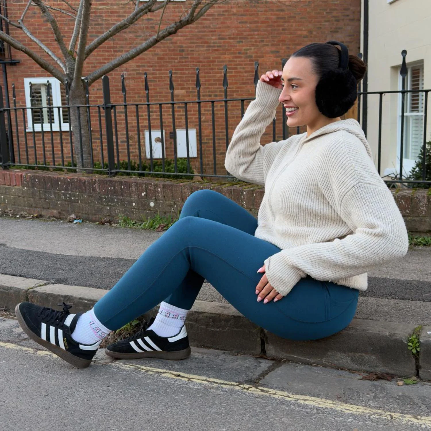 Squat Proof Leggings - Bone China - Image 9