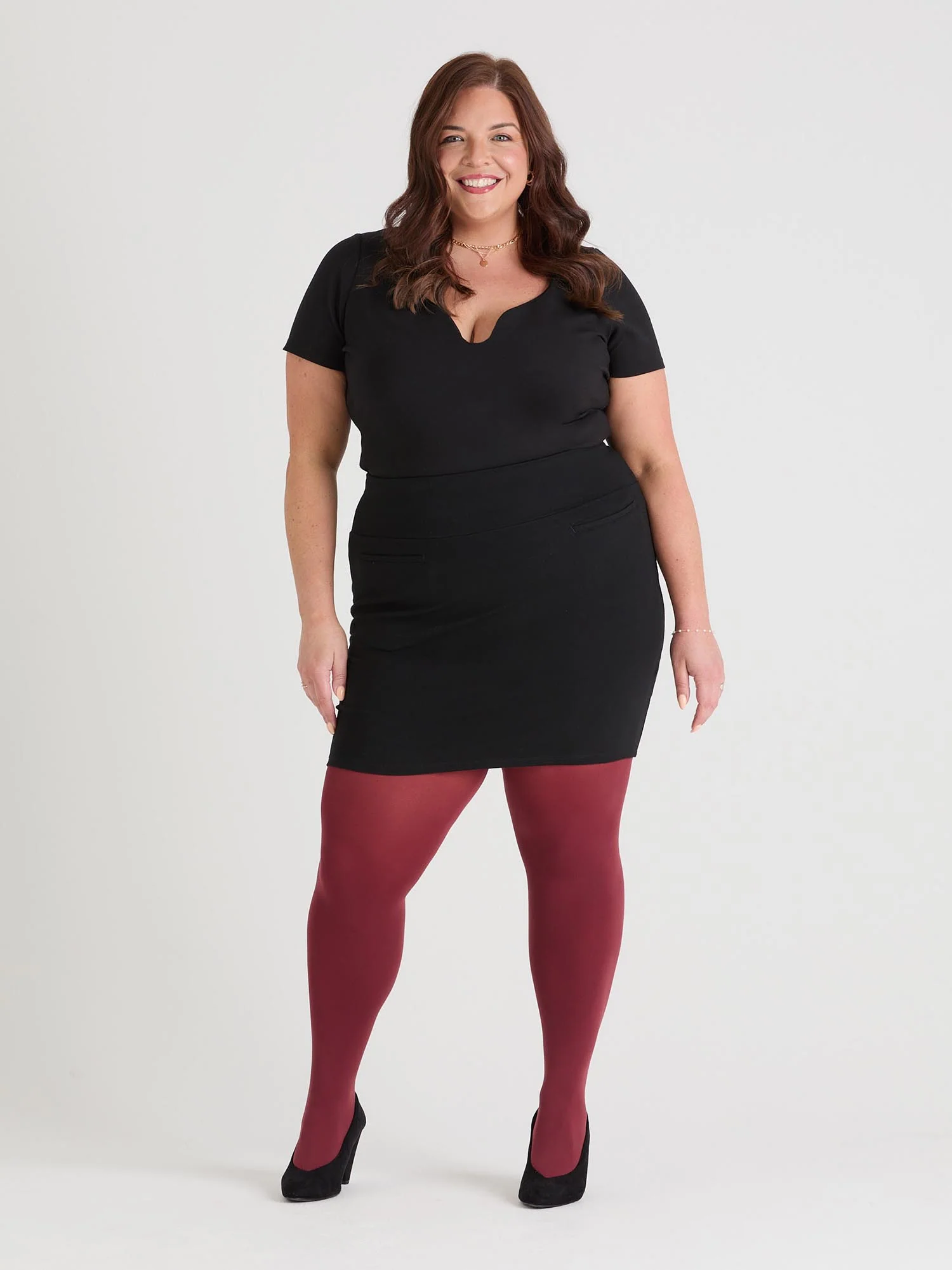 Mini Pencil Skirt - Black (V2) - Image 10
