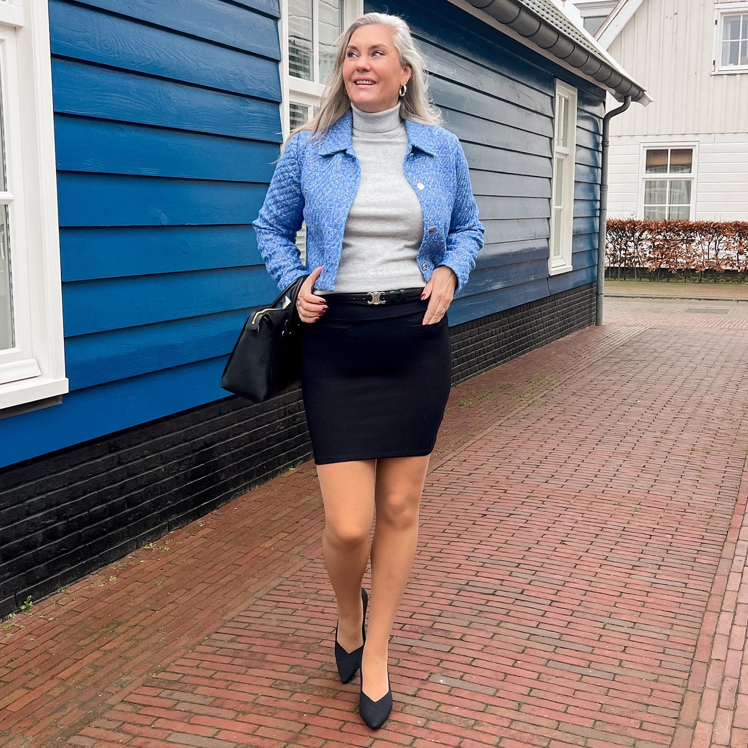 Mini Pencil Skirt - Black (V2) - Image 3