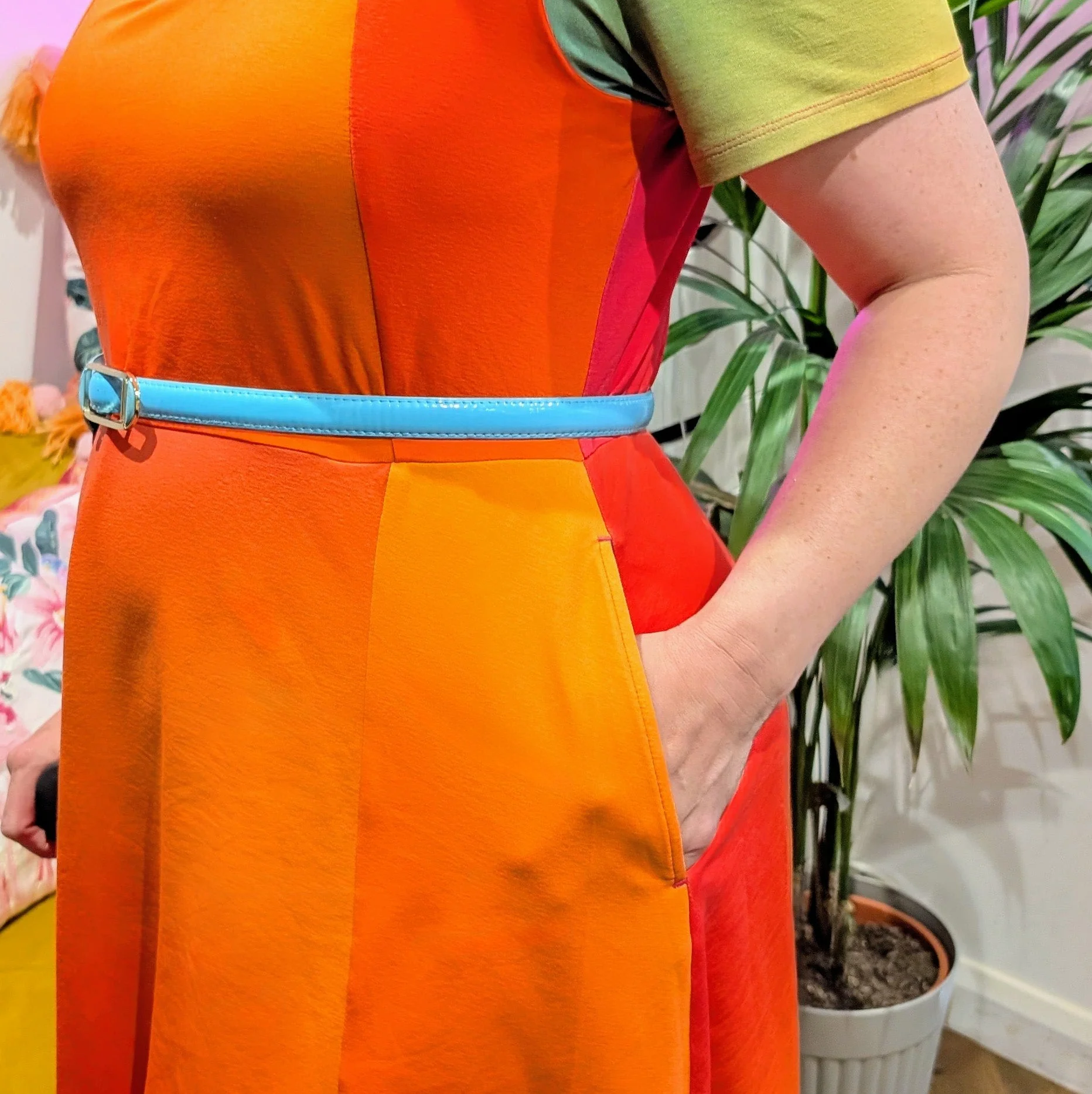 Vanessa Midi A-Line Dress - Rainbow - Image 13