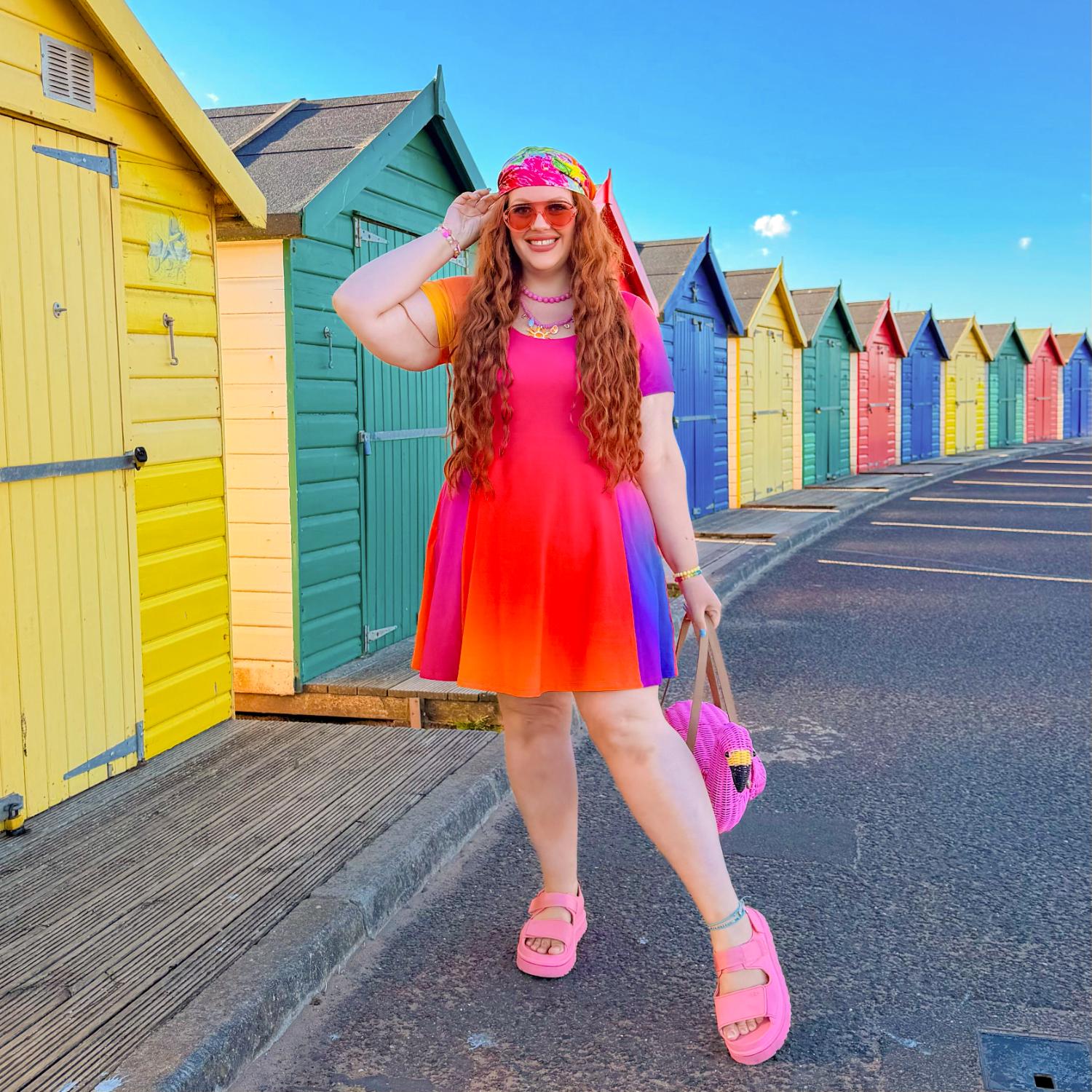 Vanessa Mini A-Line Dress - Rainbow - Image 8