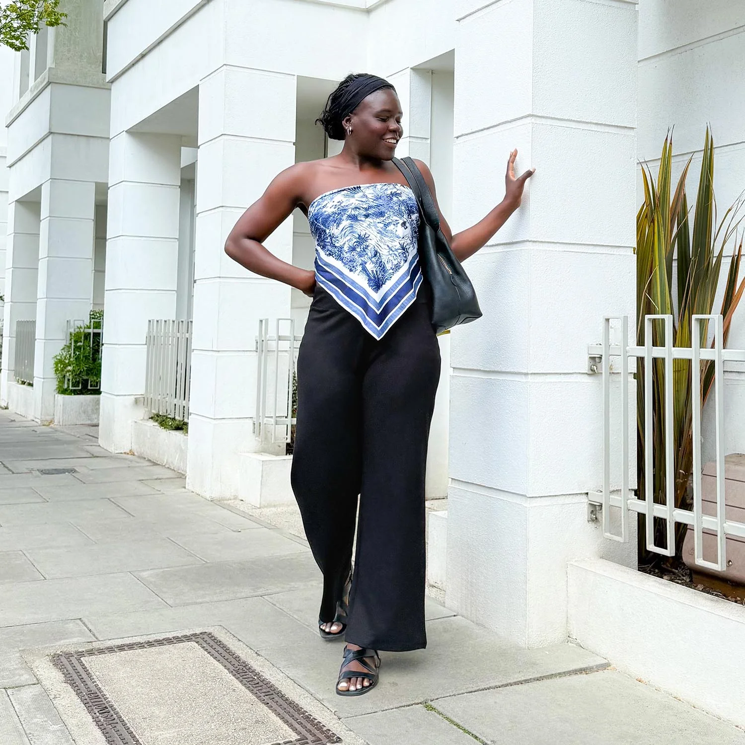 Squat-Proof Wide Leg Leggings - Black - Image 8