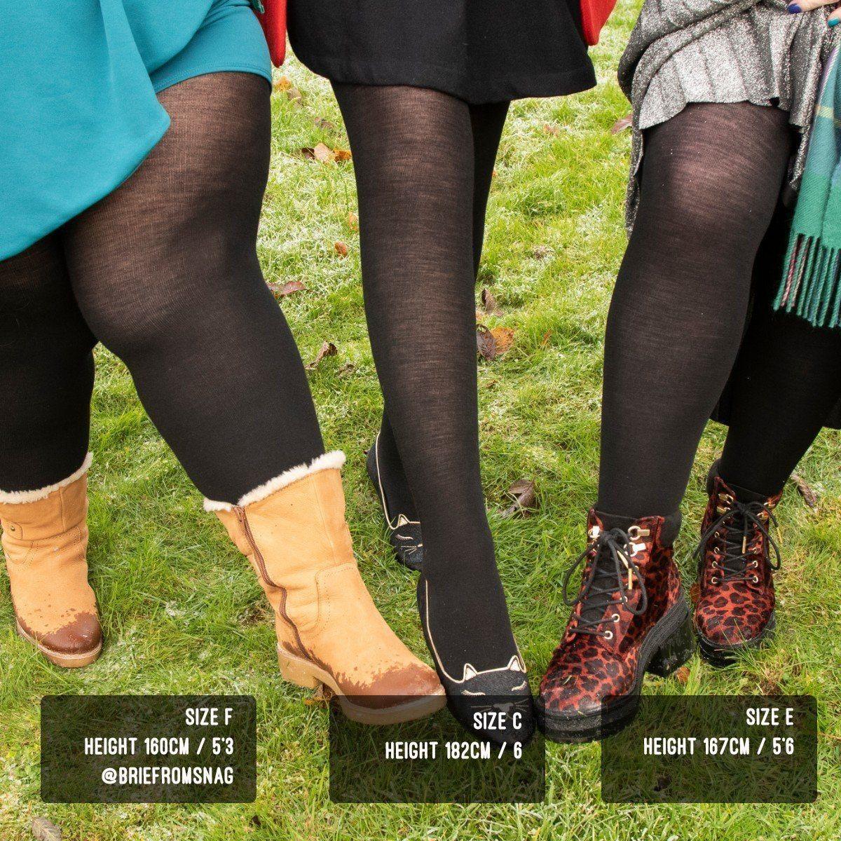 Merino Wool Tights - Black - Image 10
