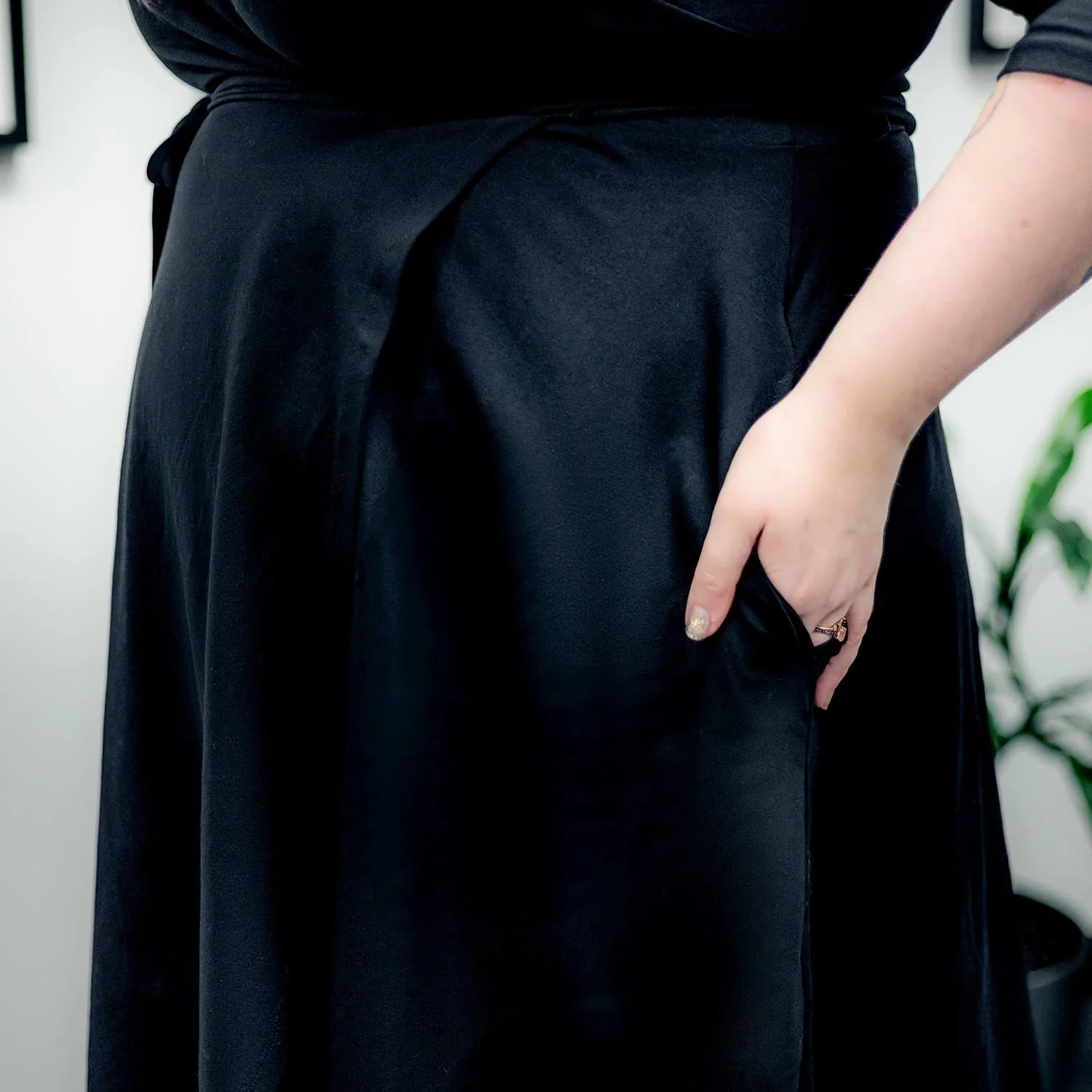 Wrap Dress - Black - Image 19