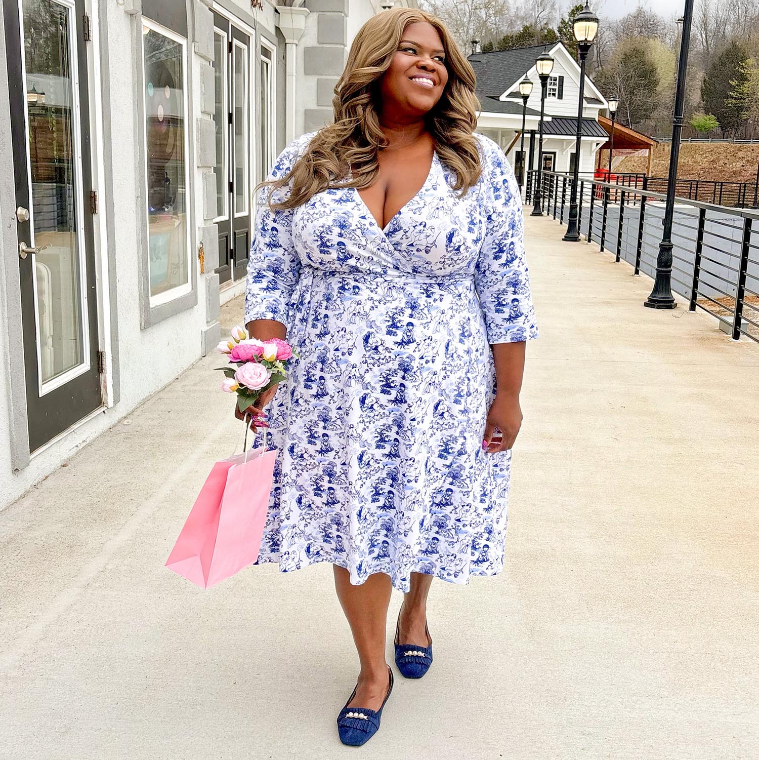 Wrap Dress - Passion au Jardin - L'Amour Bleu - Image 11