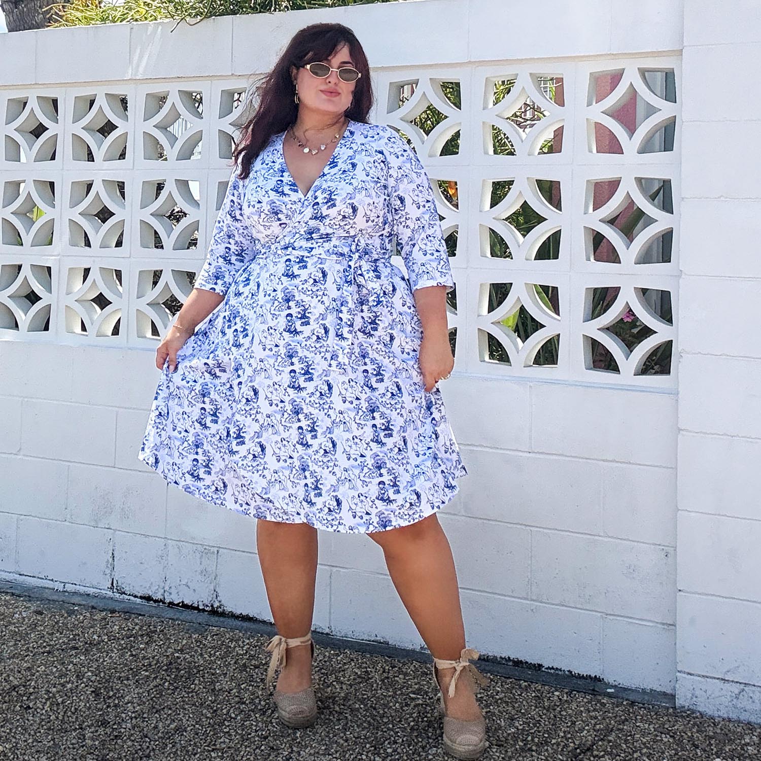 Wrap Dress - Passion au Jardin - L'Amour Bleu - Image 7