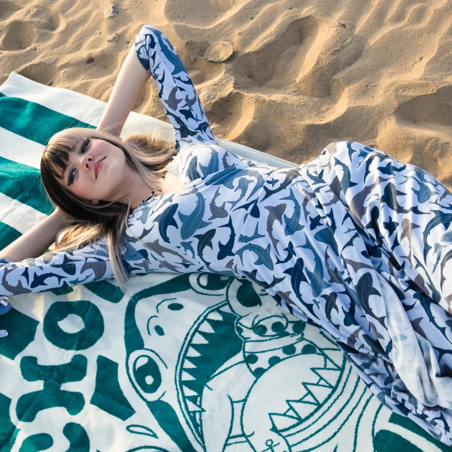 Wrap Dress - Sharks - Image 3