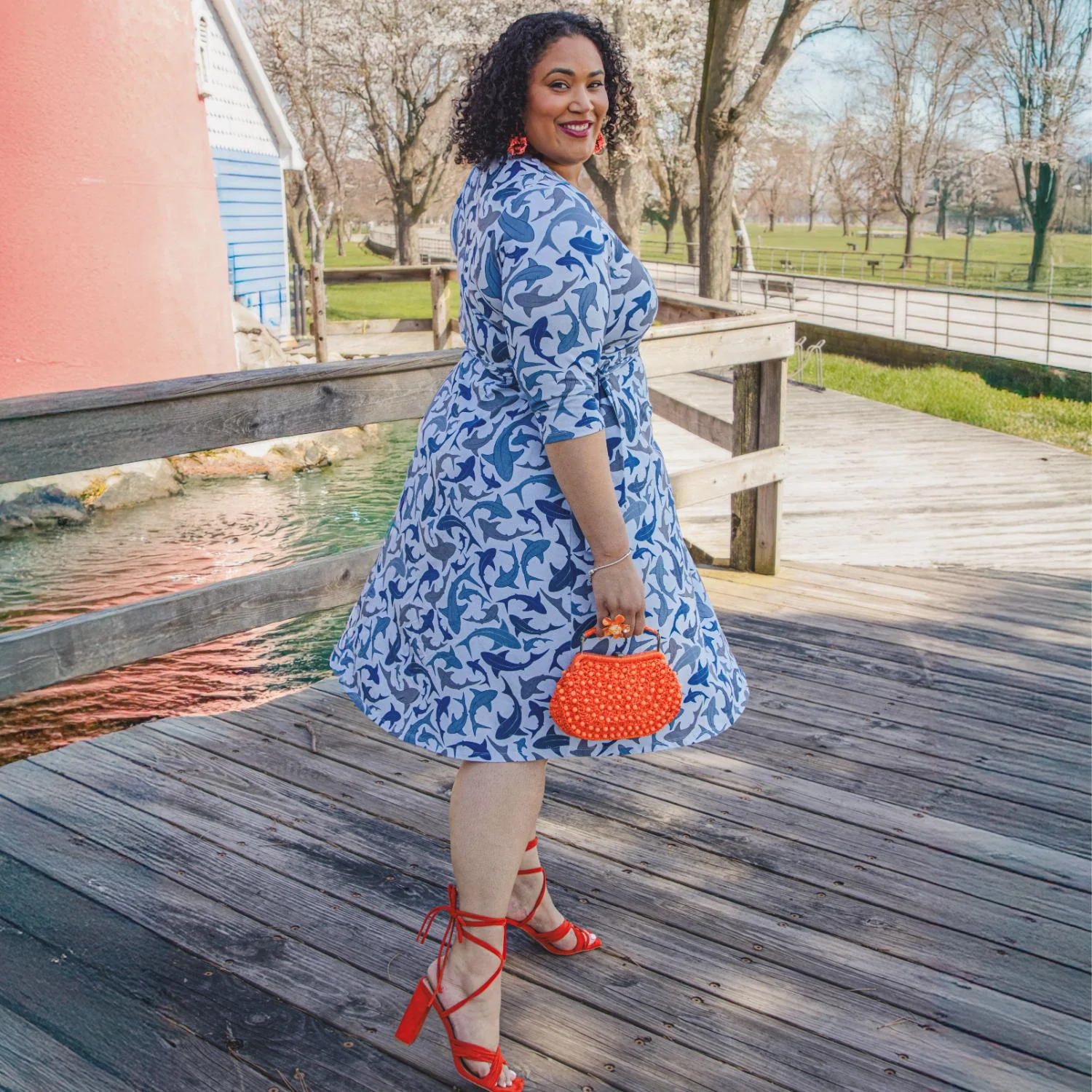 Wrap Dress - Sharks - Image 8
