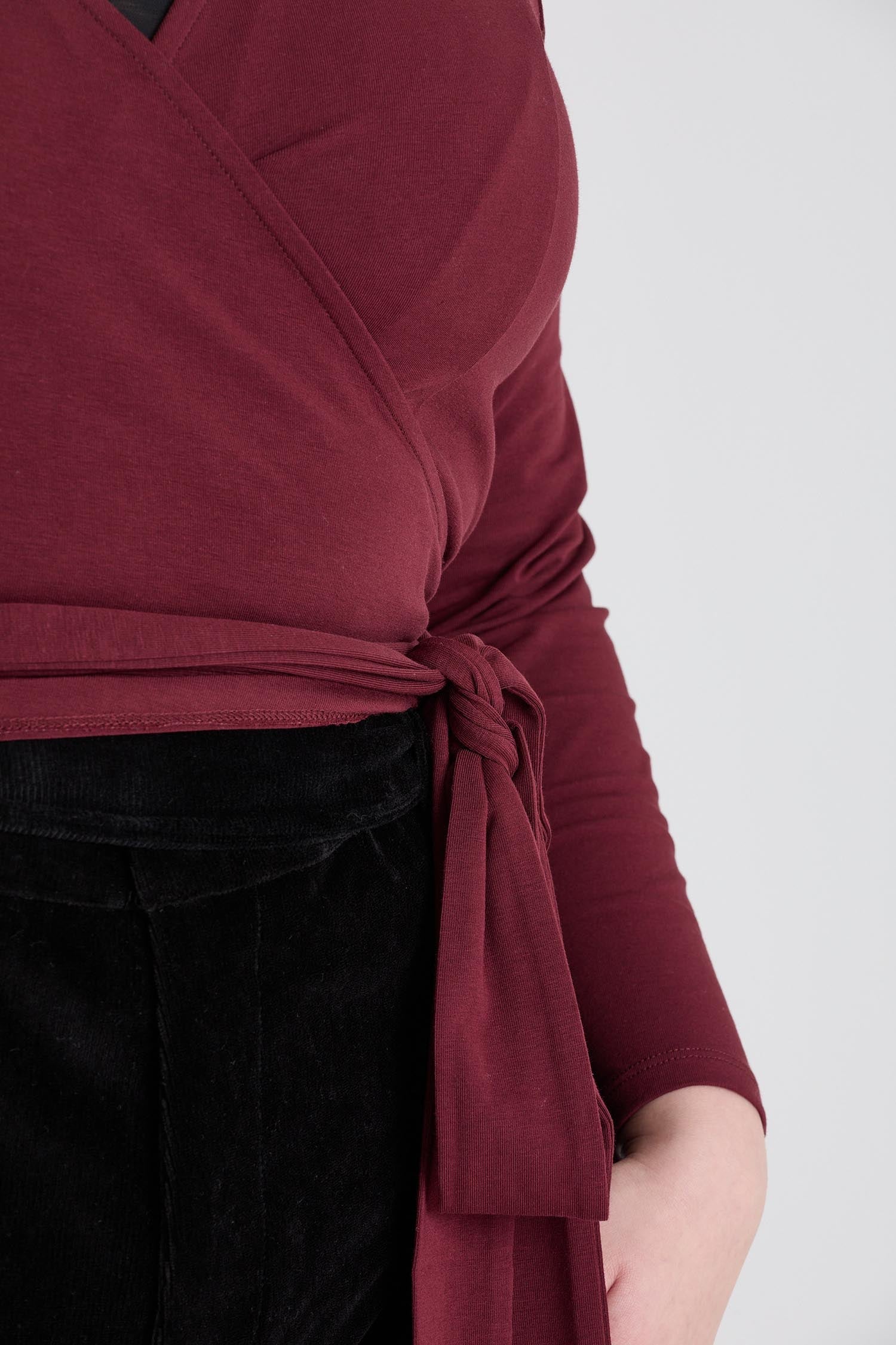 Organic Cotton Wrap Top - Roast - Image 5