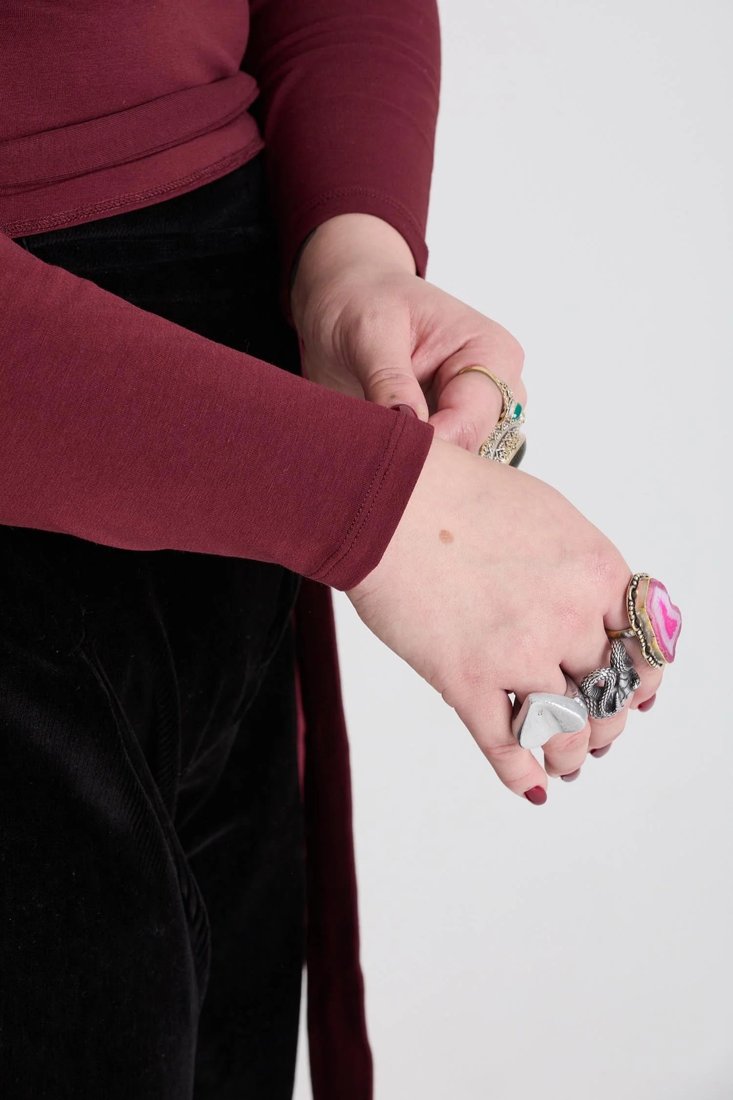 Organic Cotton Wrap Top - Roast - Image 6